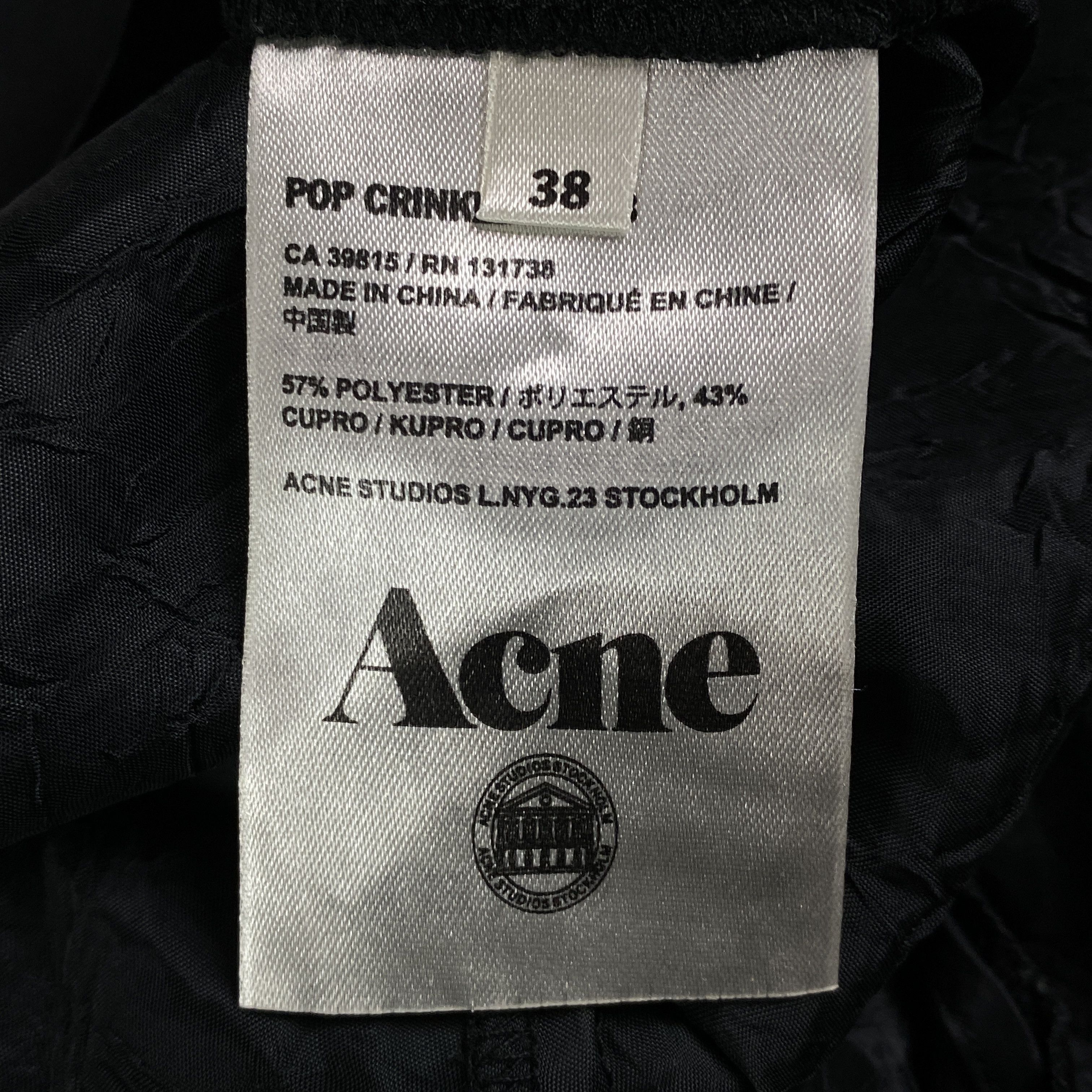 Acne Studios Womens Dress Pants Acne Size 38 Polyester Size 27" / US 4 / IT 40 - 6 Thumbnail