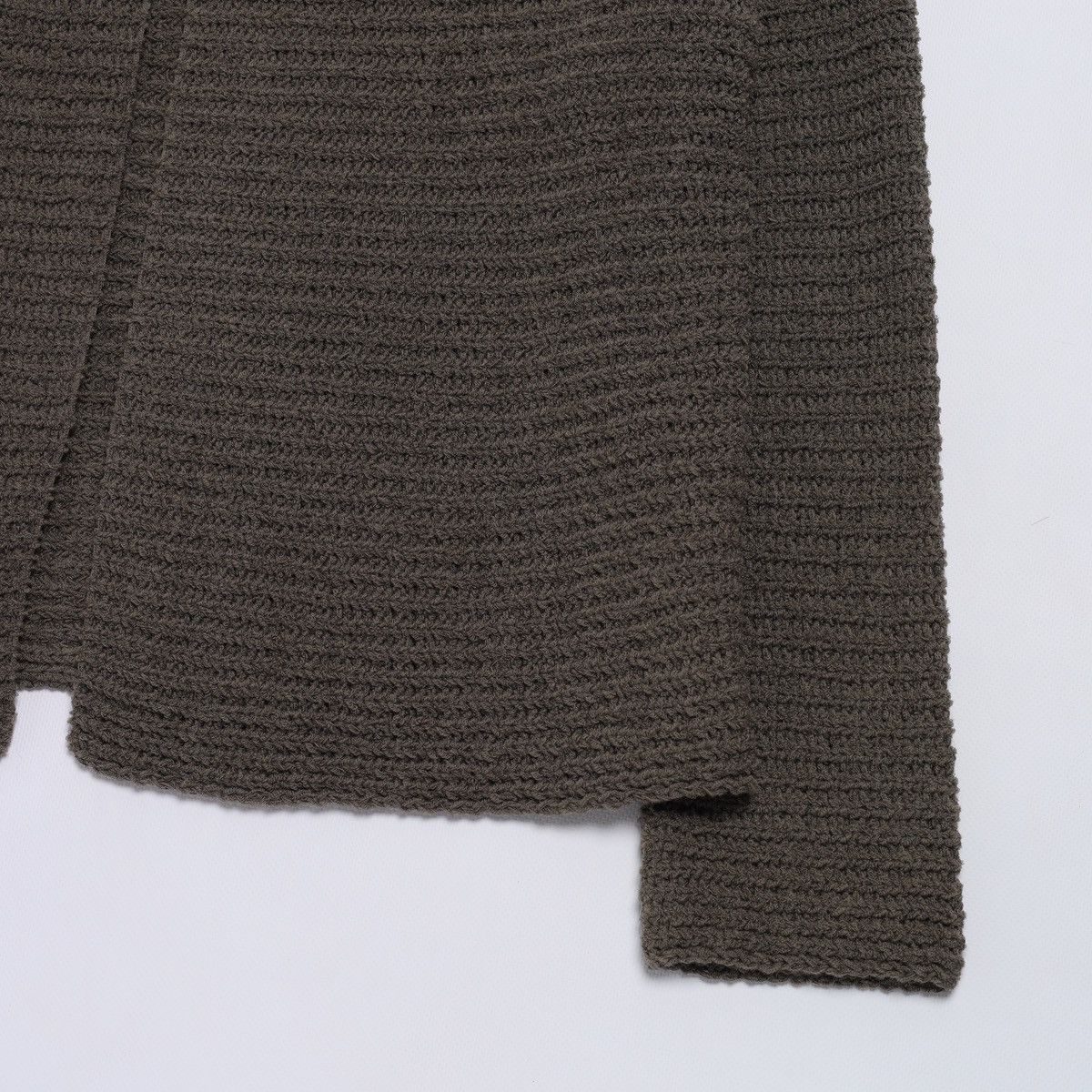 Annette Gortz Annette Gortz Wool Ribbed Cardigan Sweater Khaki Size M / US 6-8 / IT 42-44 - 4 Thumbnail