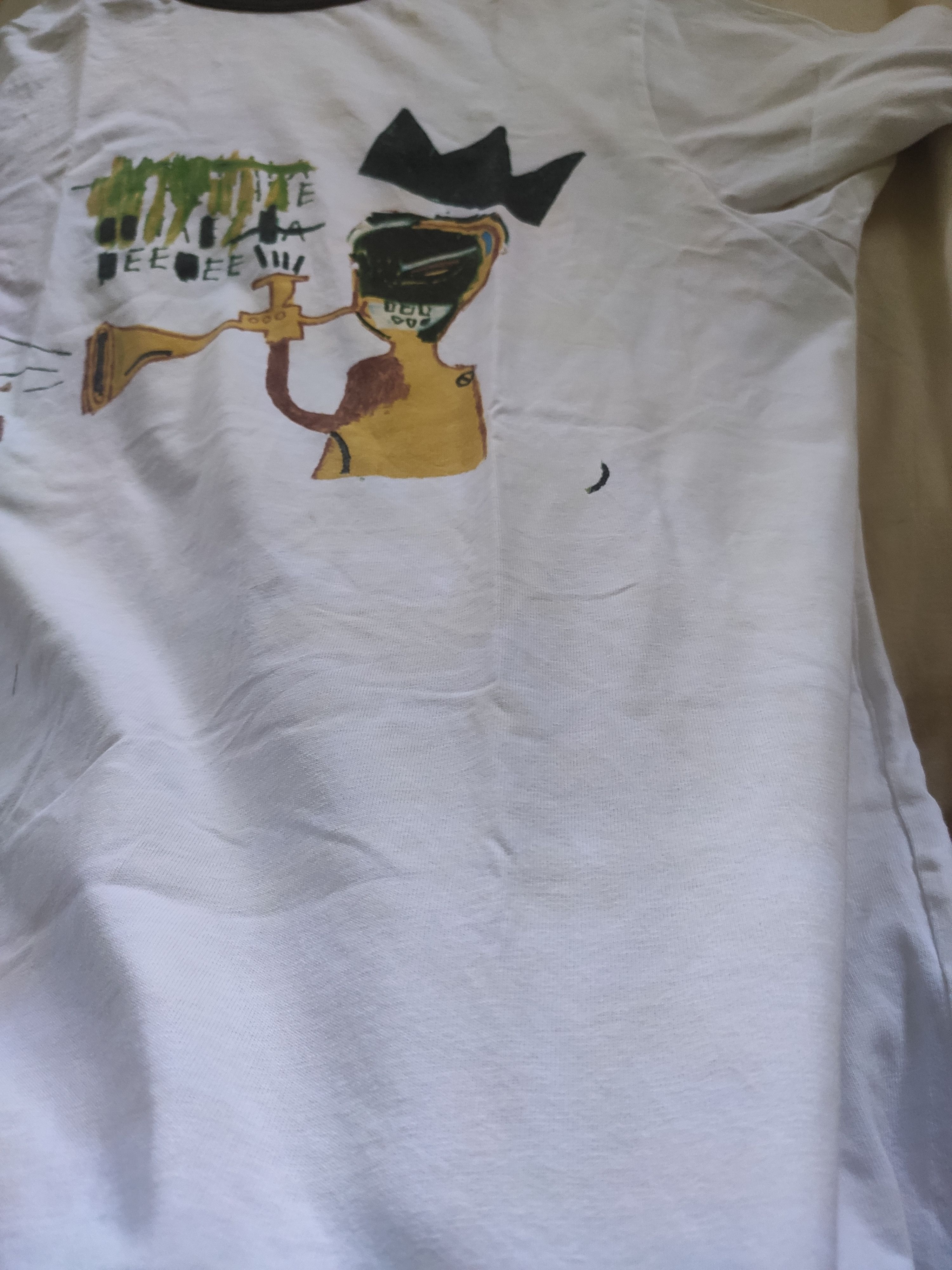 Hypebeast × Jean-Michel Basquiat Jean Michel Basquiat Ringer Tee Pop Art Size US XL / EU 56 / 4 - 18 Thumbnail