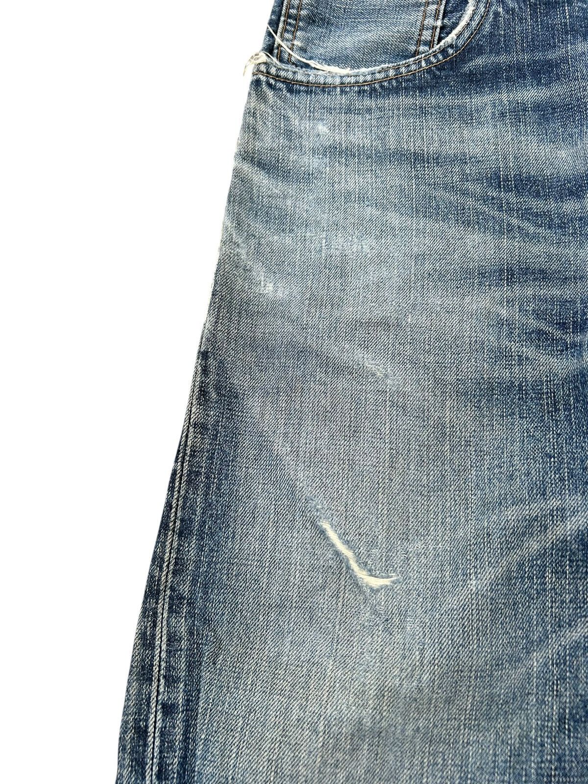 Kapital Edwin Selvedge Distressed Buckle Back Denim Made Japan Size US 32 / EU 48 - 10 Thumbnail