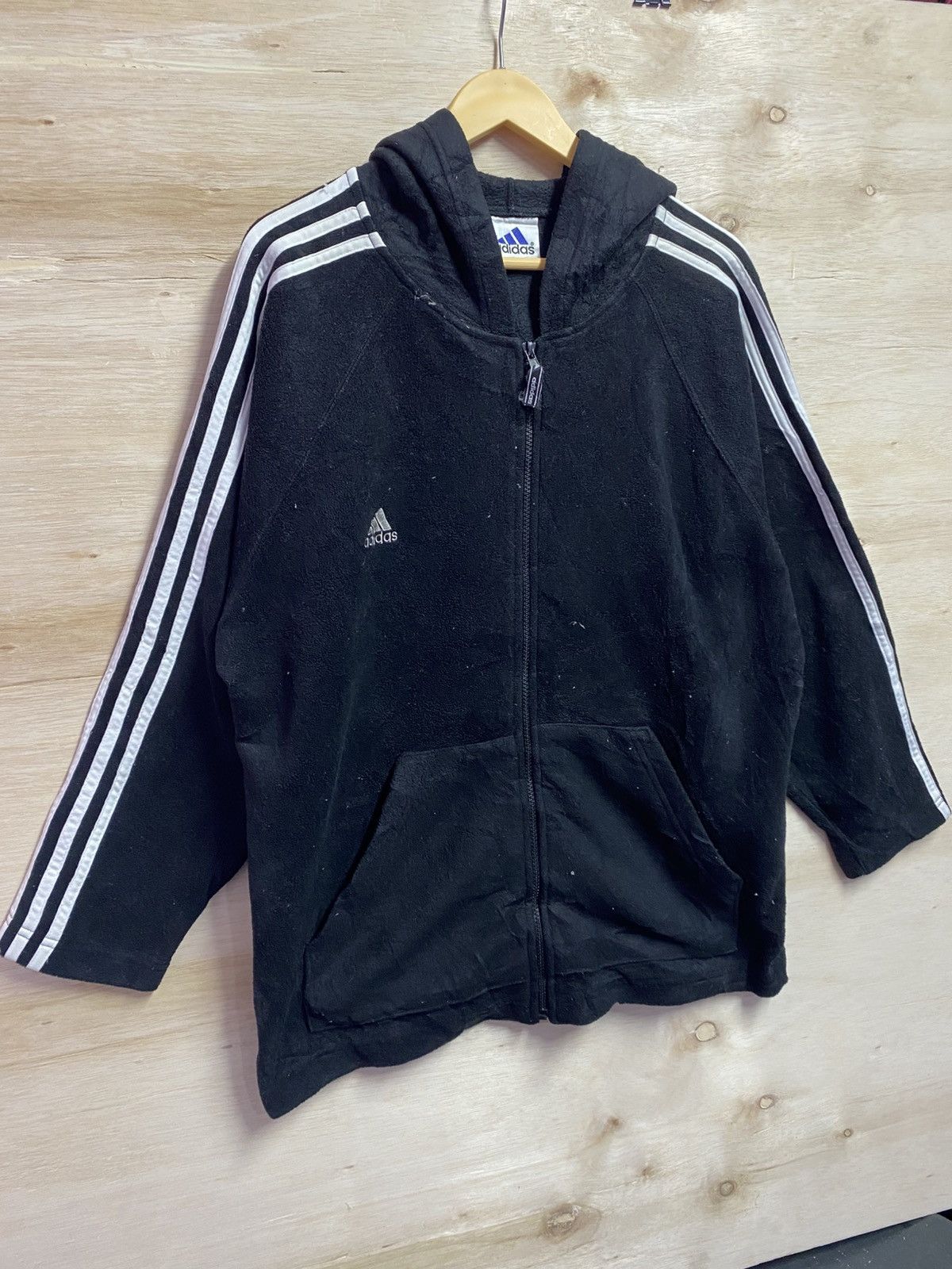 Adidas Vintage Adidas fleece jacket Size US XL / EU 56 / 4 - 3 Thumbnail