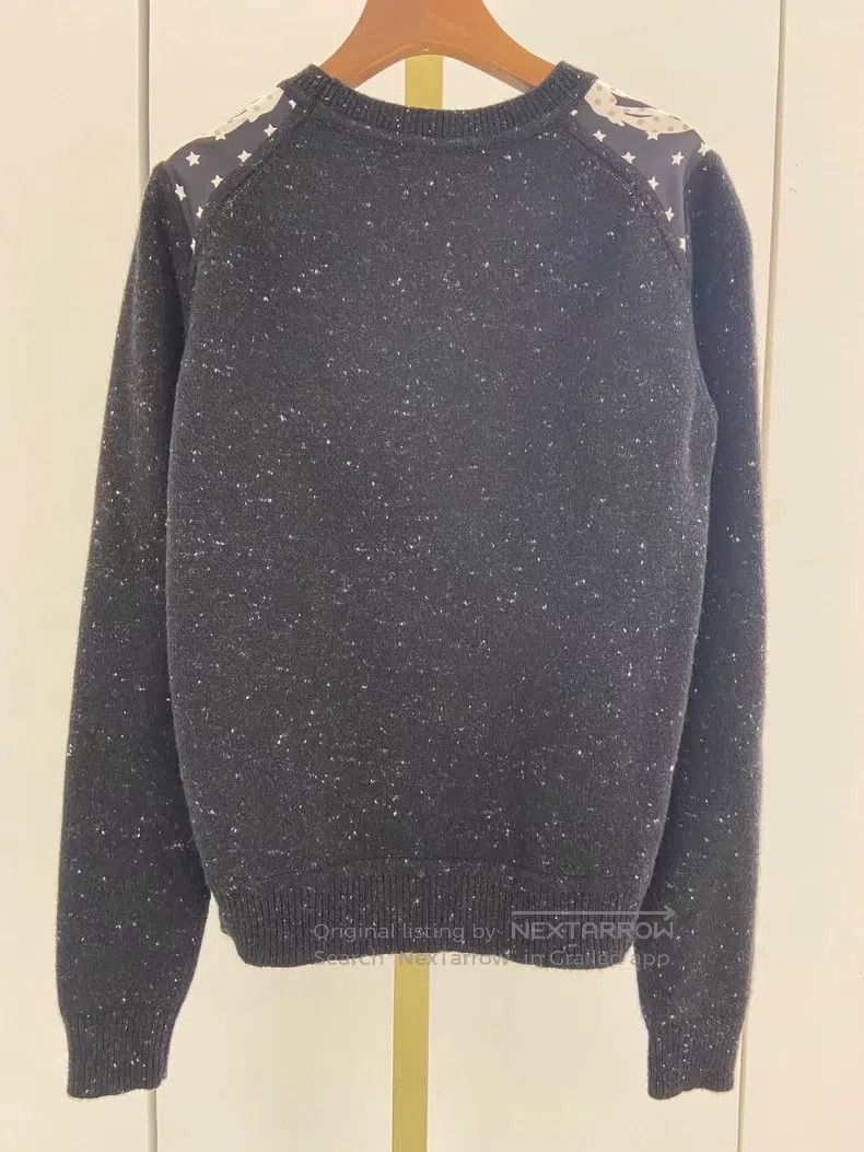 Hermes Hermes Black printed mulberry silk and wool cashmere knit Size XS / US 0-2 / IT 36-38 - 2 Thumbnail
