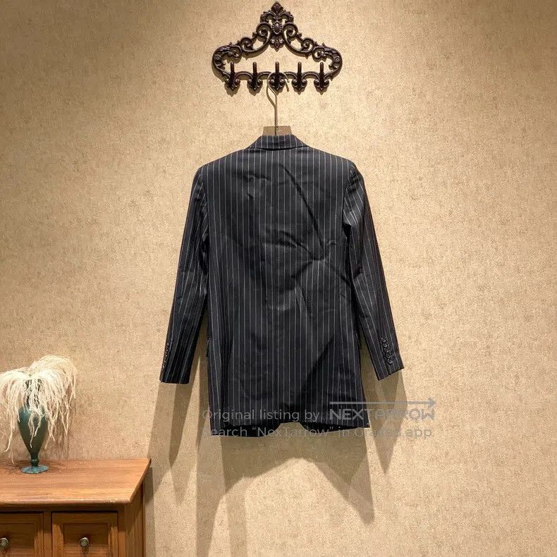 Saint Laurent Paris Saint Laurent Paris Black Striped Suit Jacket i Size XXS / US 00 / IT 34 - 2 Thumbnail