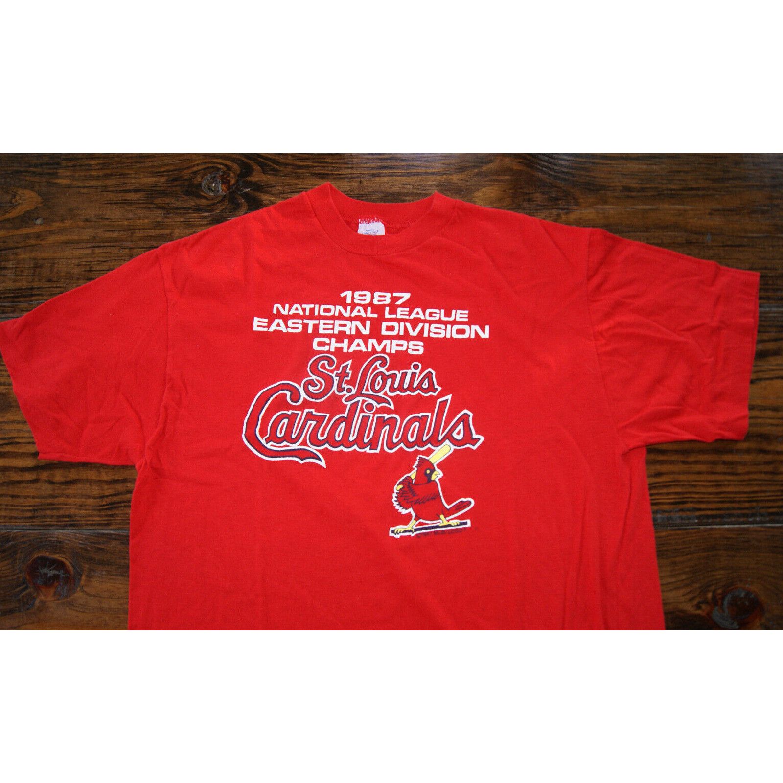Logo 7 VTG 87 Champ St Louis Cardinals XL T-Shirt Single Stitch USA Size US XL / EU 56 / 4 - 1 Thumbnail