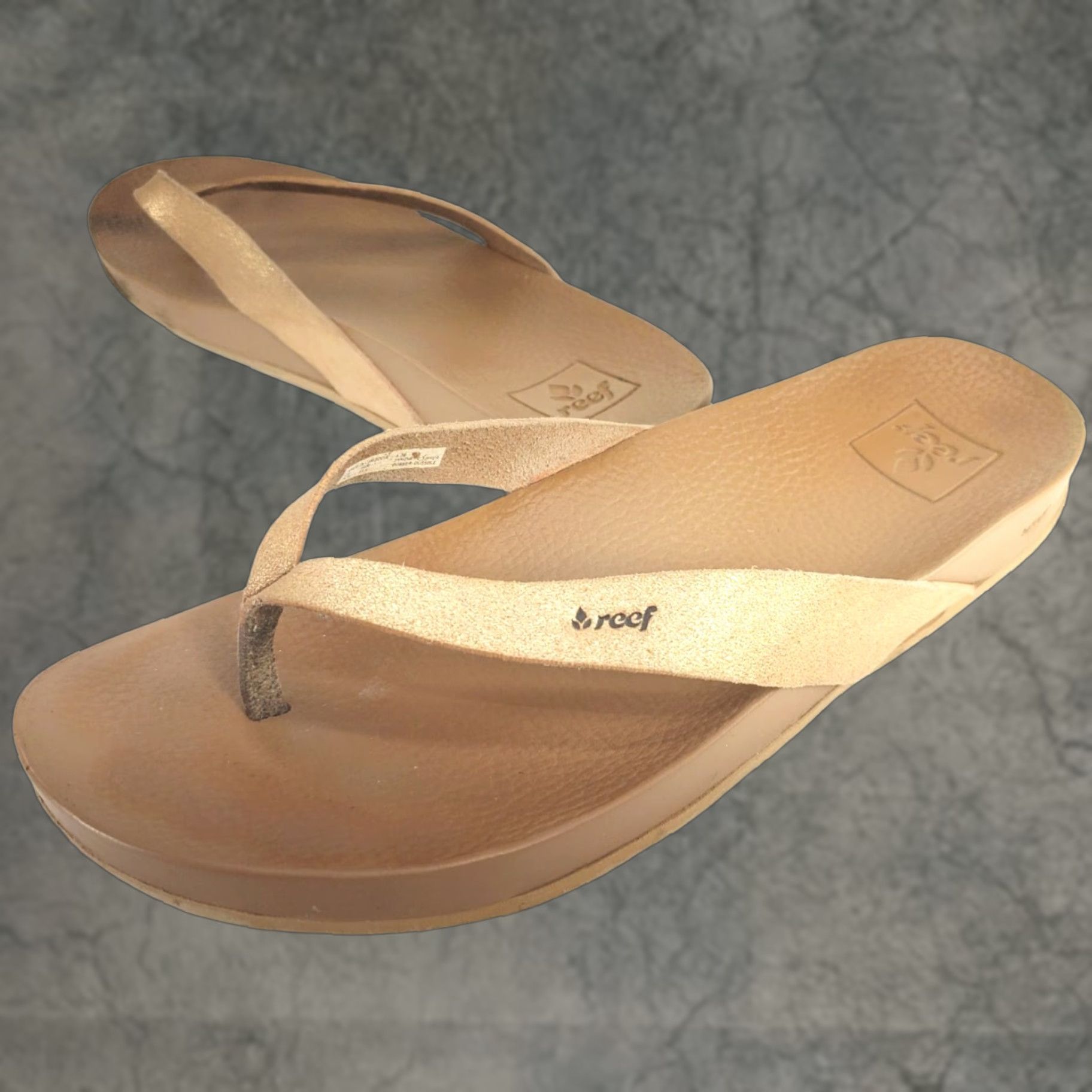 REEF Reef Women's Cushion Bounce Court Vegan Flip Flop Rose Gold Vegan Leather Size 7 Size US 7 / IT 37 - 1 Thumbnail