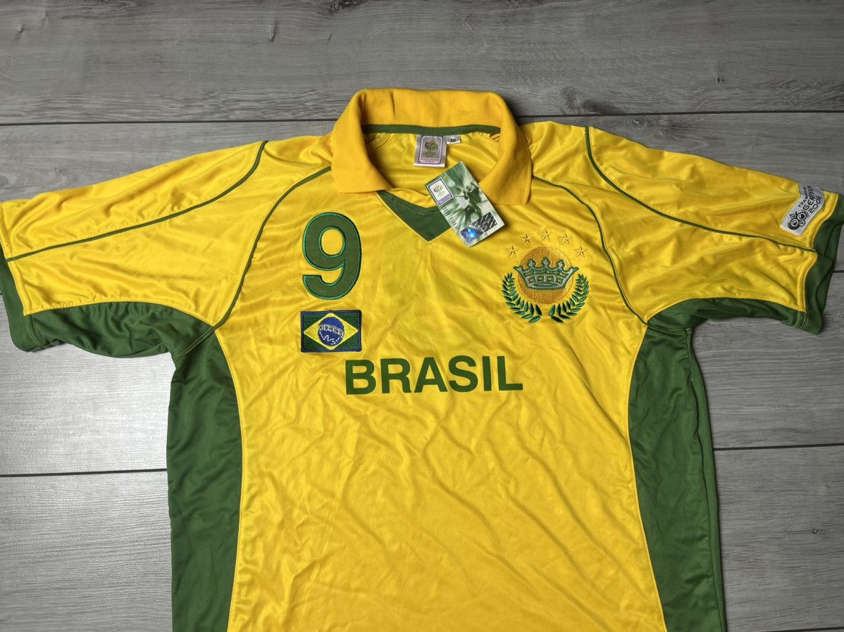 Other Brasil World Cup 2006 Soccer Football Jersey Size L #9 NWT Size US L / EU 52-54 / 3 - 3 Thumbnail