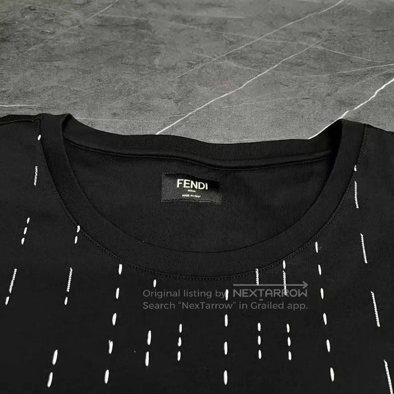 Fendi Fendi size 3XL 24SS Black Stripe Short Sleeve Size US XXL / EU 58 / 5 - 6 Thumbnail