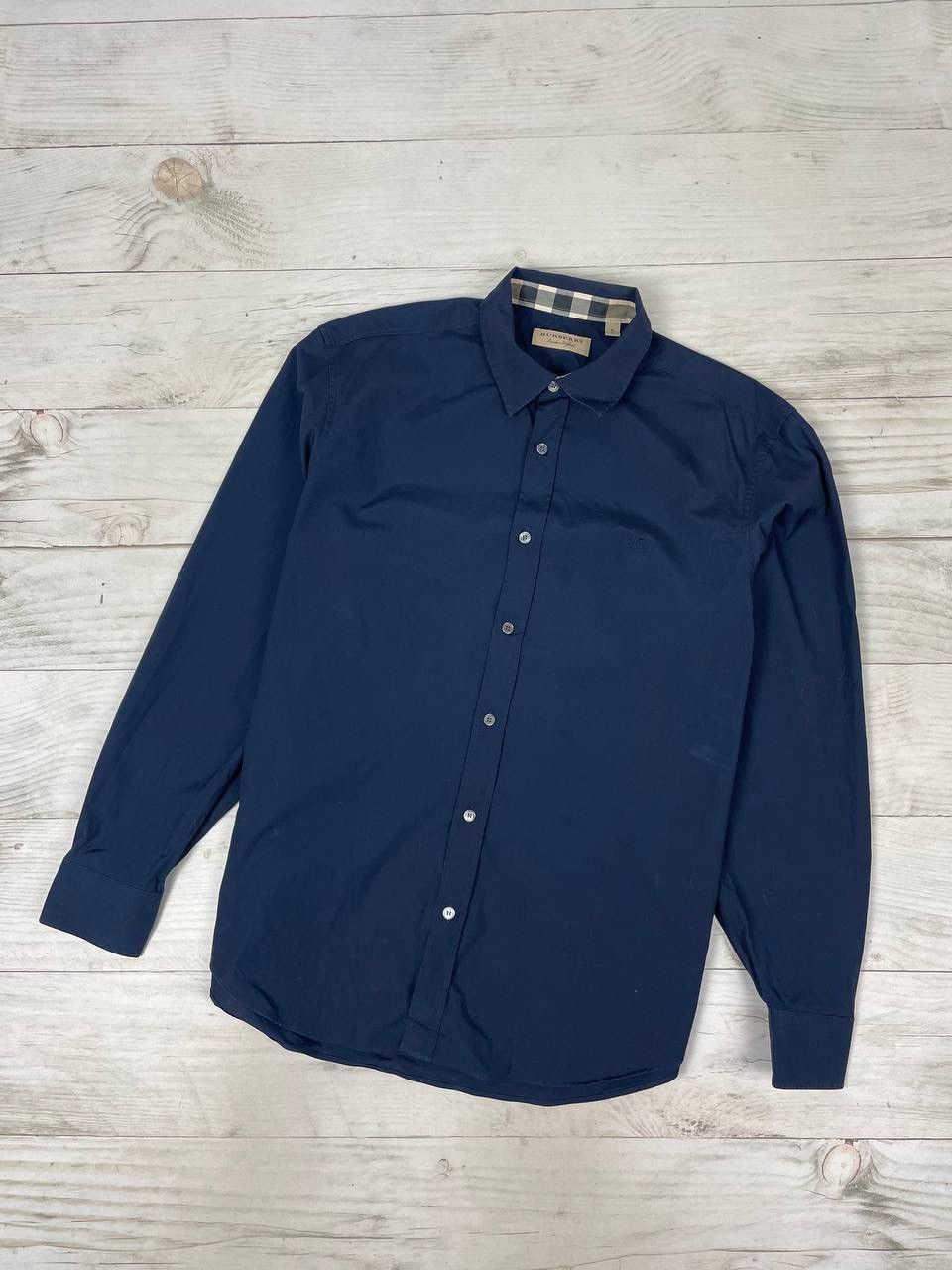 Burberry Vintage Burberry London Shirt Long Sleeve Blue Size US XL / EU 56 / 4 - 1 Thumbnail