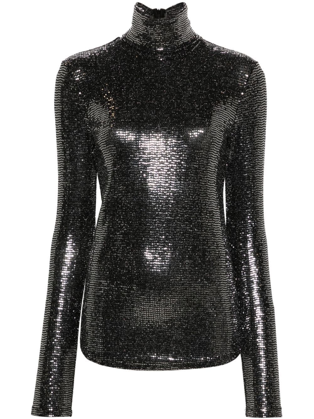 Isabel Marant JOYELA SHINY HIGH-NECK TOP Size S / US 4 / IT 40 - 1 Thumbnail