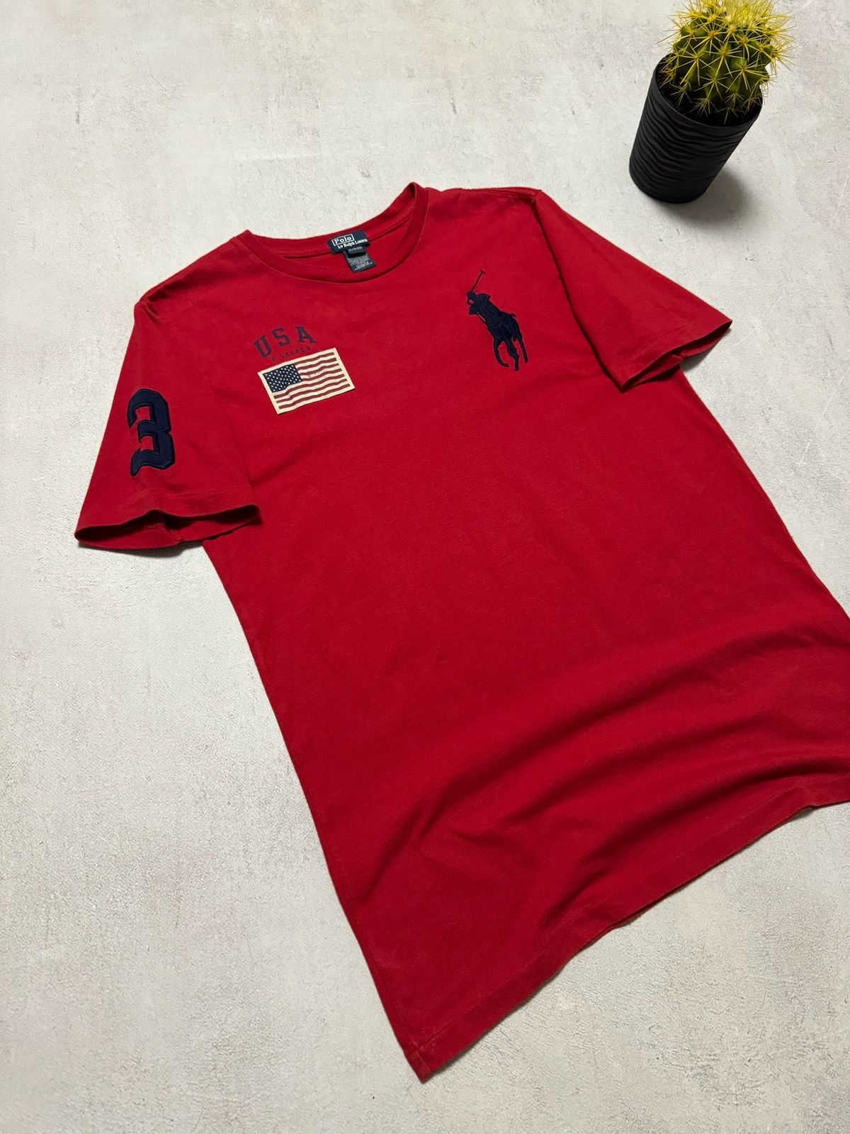 Polo Ralph Lauren × Vintage Vintage Polo Ralph Lauren T Shirt USA #3 Big Logo Y2K 90s Size US M / EU 48-50 / 2 - 2 Thumbnail