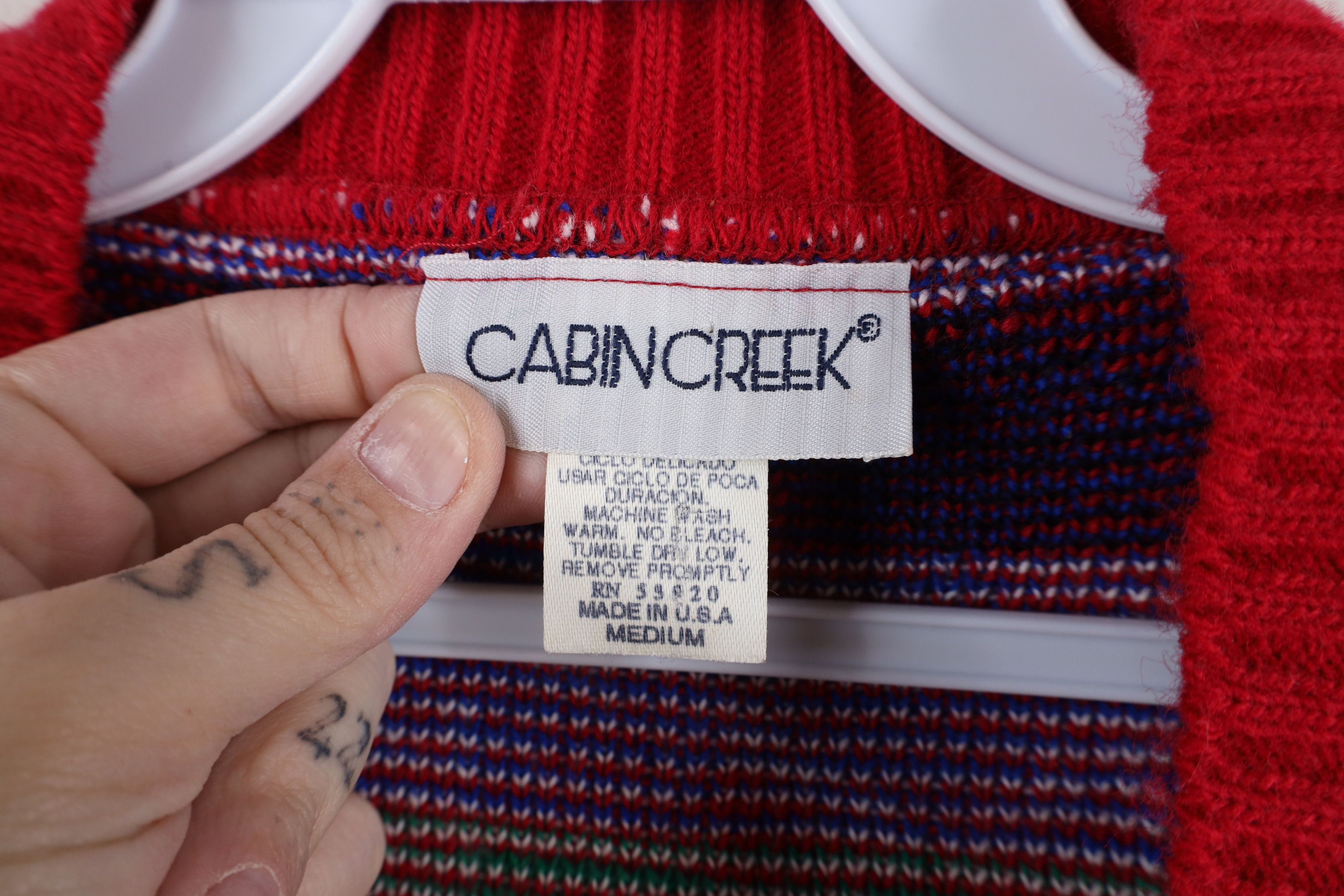 Vintage Vintage 90s Streetwear Geometric Knit Cardigan Sweater USA Size M / US 6-8 / IT 42-44 - 4 Thumbnail