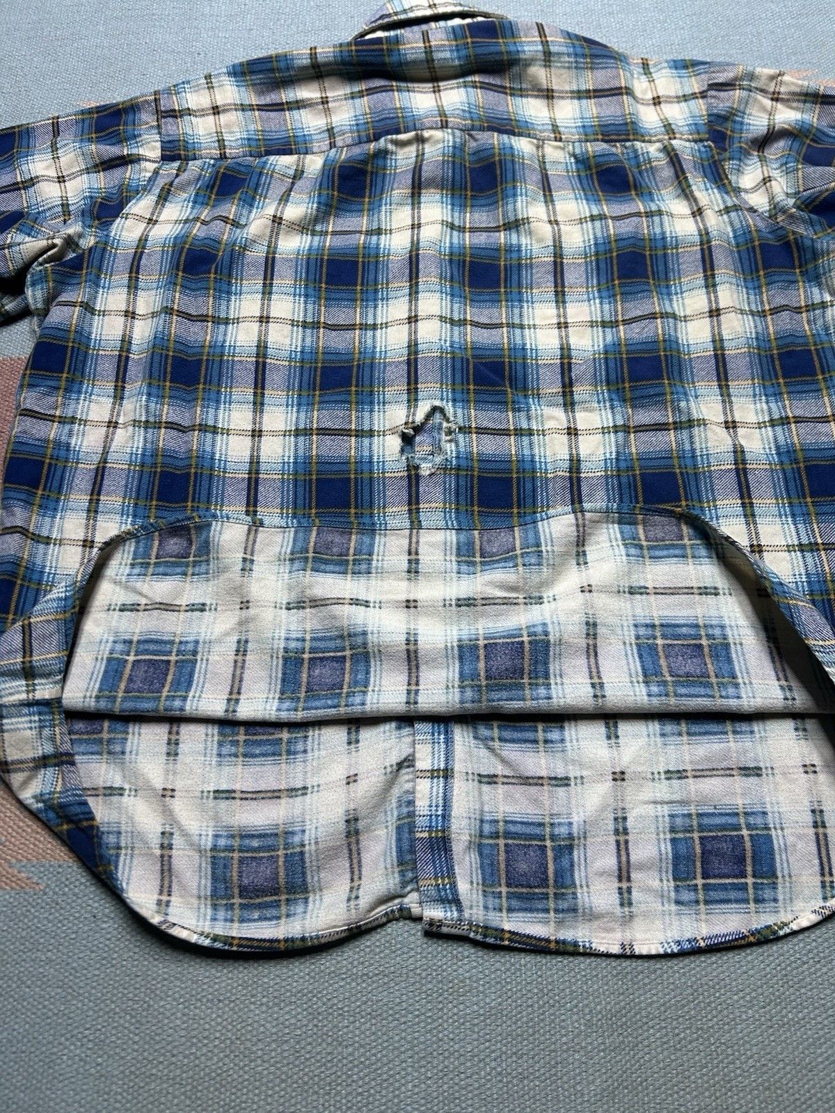 Vintage 80s flannel shirt brushed cotton distressed Kingsport large Size US L / EU 52-54 / 3 - 15 Thumbnail