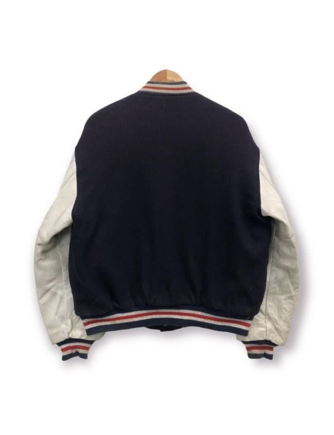 Vintage 🔥Vintage 70's Butwin USA Leather Sleeve Varsity Jacket Size US L / EU 52-54 / 3 - 3 Thumbnail