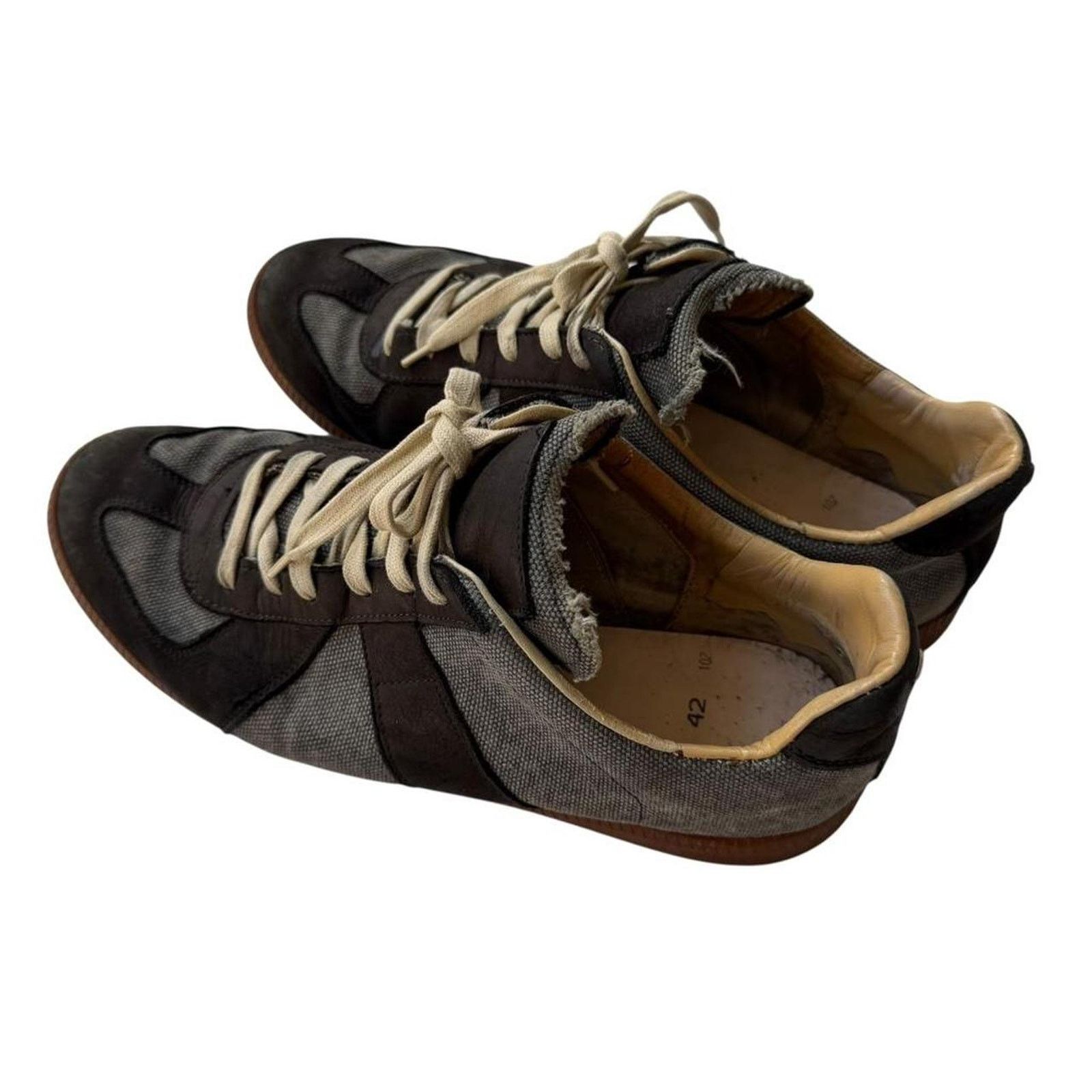 Maison Margiela Maison Margiela Textured Canvas Low-Top Sneaker Black Grey Size US 9 / EU 42 - 3 Thumbnail
