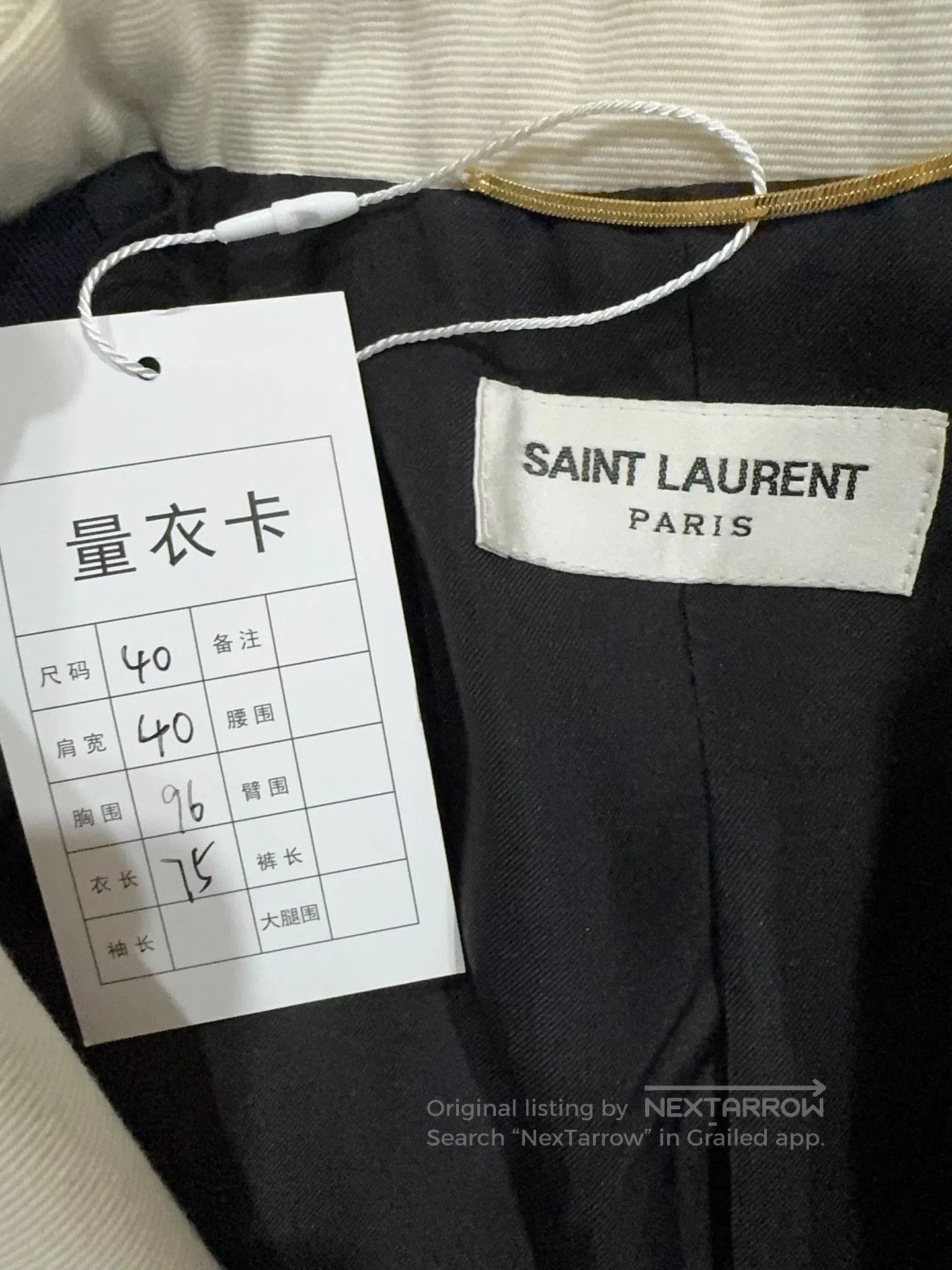Saint Laurent Paris Saint Laurent Navy Gold Button Blazer. Size US XXS / EU 40 - 3 Thumbnail