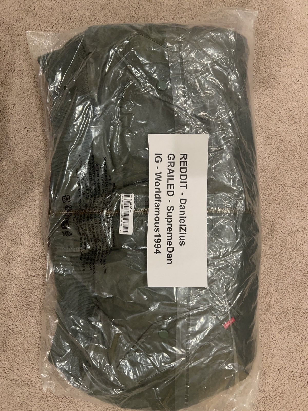 Supreme Supreme Denim Sleeve MA-1 'Olive' Size US L / EU 52-54 / 3 - 4 Thumbnail