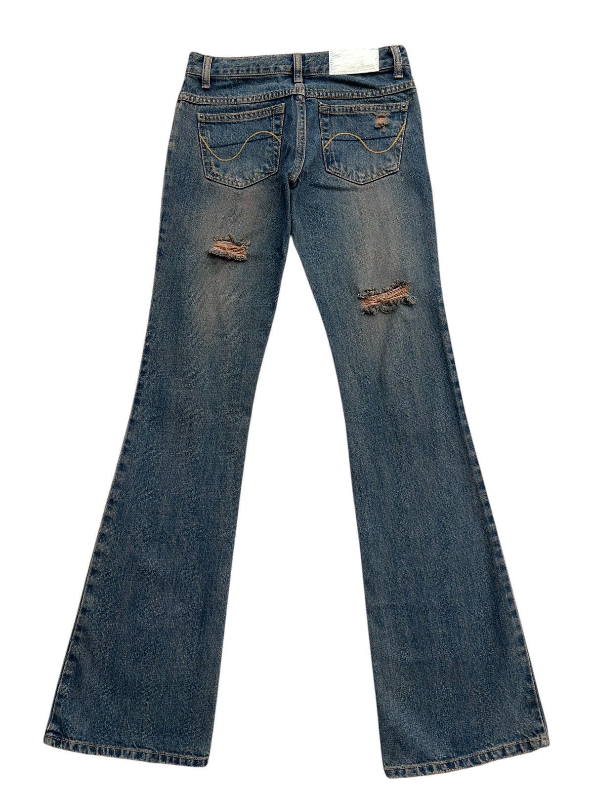 Japanese Brand Virca Lowrise Mudmax Distressed Denim Flare Jeans 27x33 Size 27" / US 4 / IT 40 - 3 Thumbnail