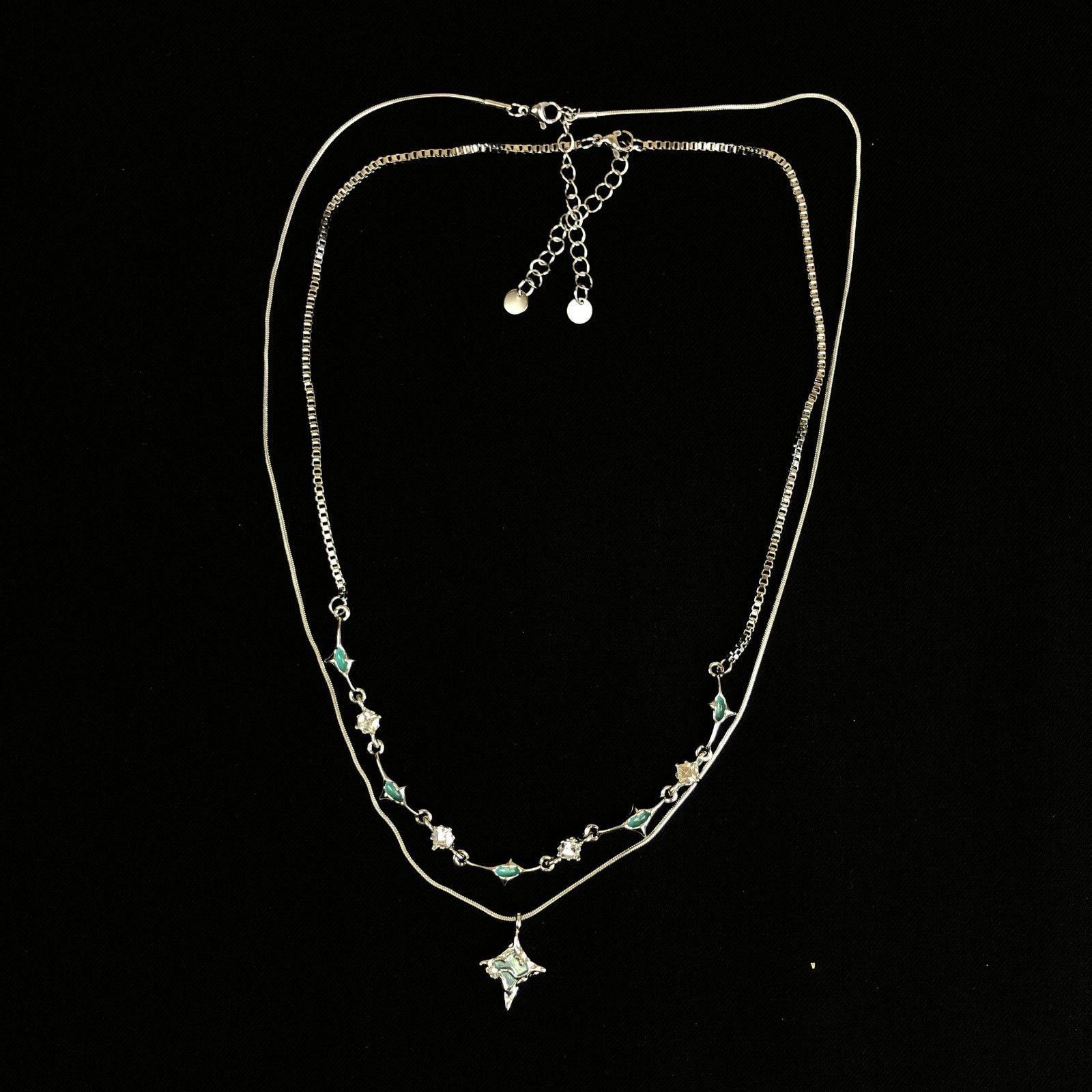 Japanese Brand Elegant Layered Silver Necklace Size ONE SIZE - 4 Thumbnail