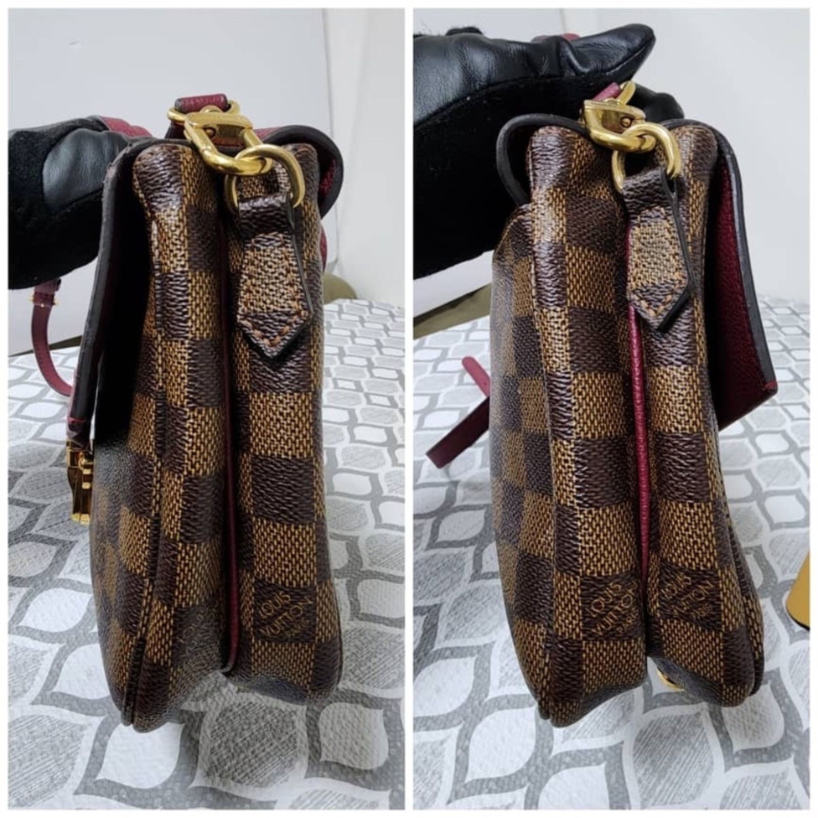 Louis Vuitton Aut Louis Vuitton Damier Ebene Clapton PM Shoulder Bag Brown Size ONE SIZE - 8 Thumbnail