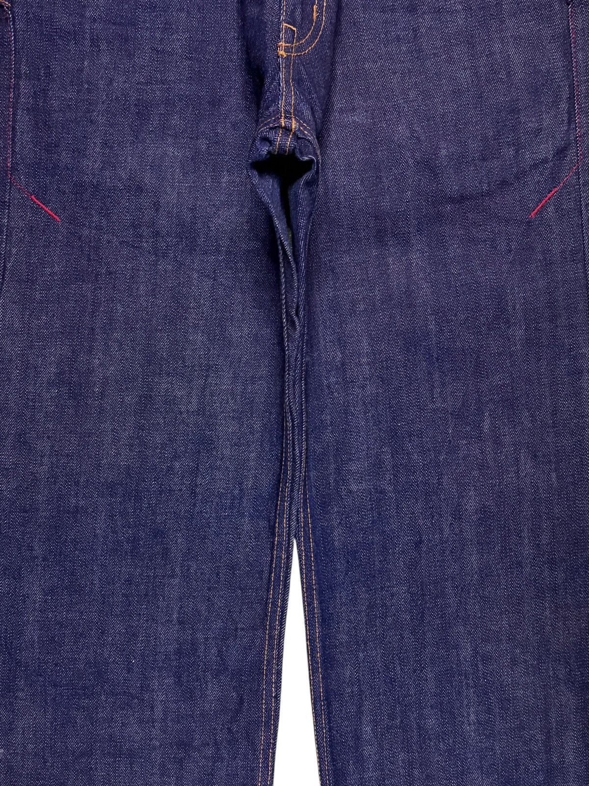 Designer × Japanese Brand Vintage Japanese Brand Raw Denim Spell Out Loose Jeans Size US 30 / EU 46 - 5 Thumbnail