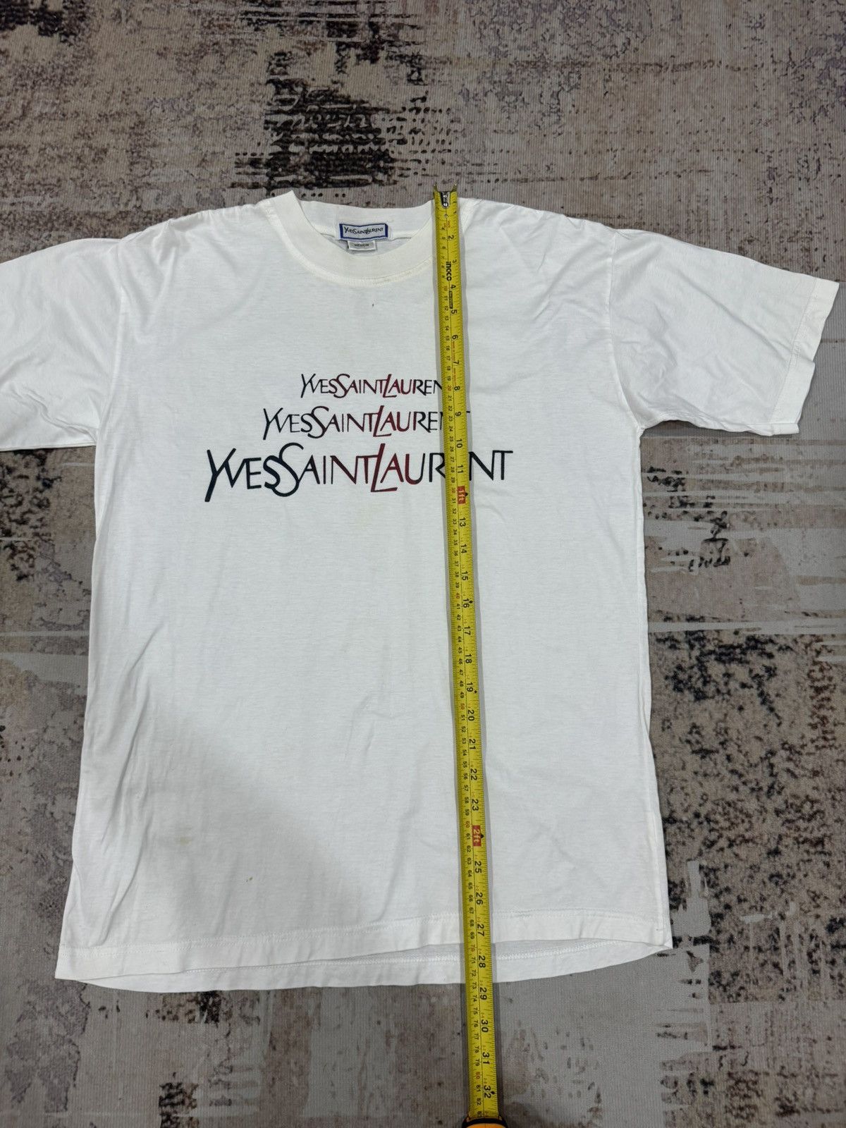 If Six Was Nine YvesSAimtLauren - vintage YSL spell out tee Size US M / EU 48-50 / 2 - 7 Thumbnail