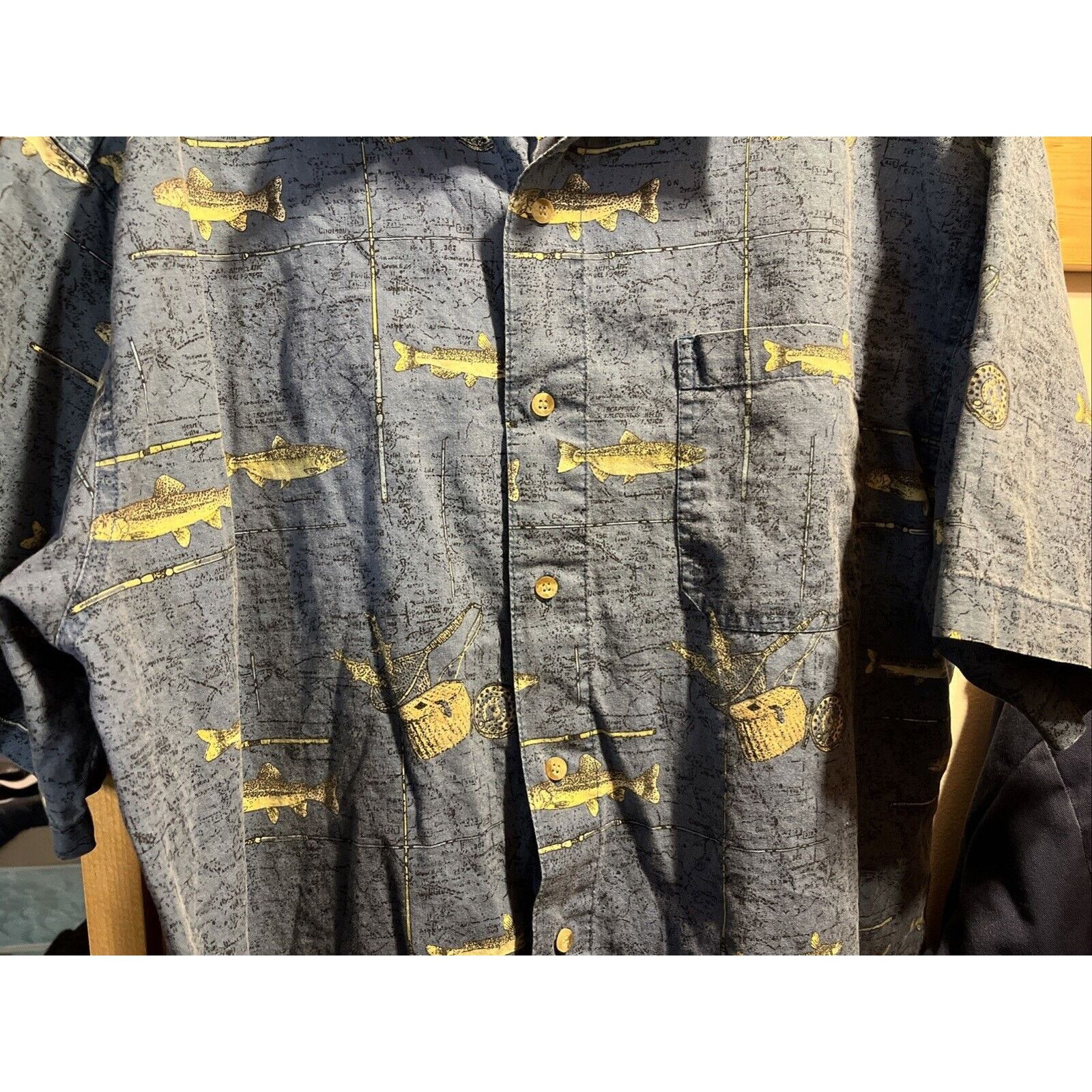 White Sierra White Sierra VTG Shirt Men’s XL Button Blue SS Fish Cotton Size US XL / EU 56 / 4 - 5 Thumbnail