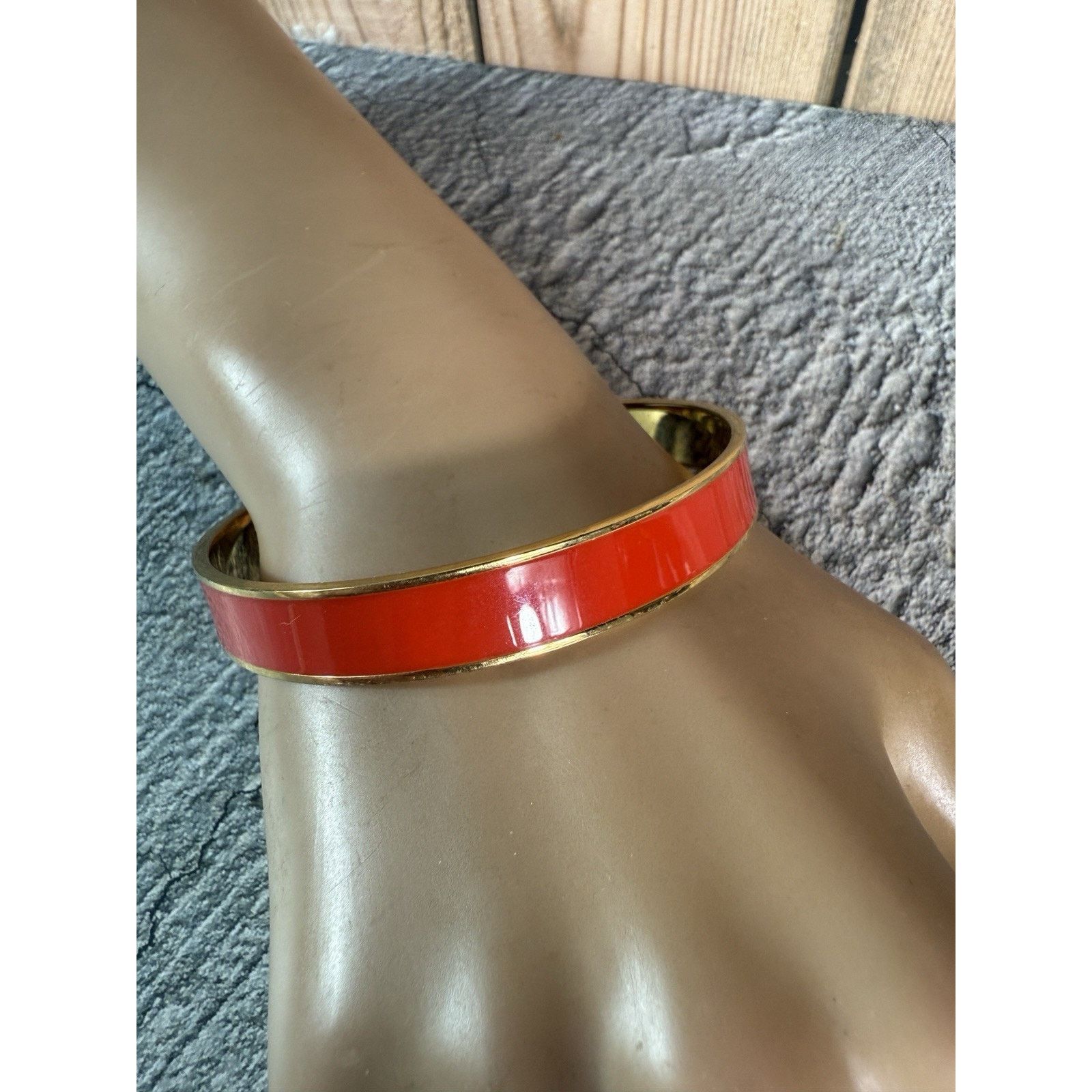 Kate Spade EUC Kate Spade Red Enamel Red Letter Day Gold Plated Bangle Size ONE SIZE - 4 Thumbnail
