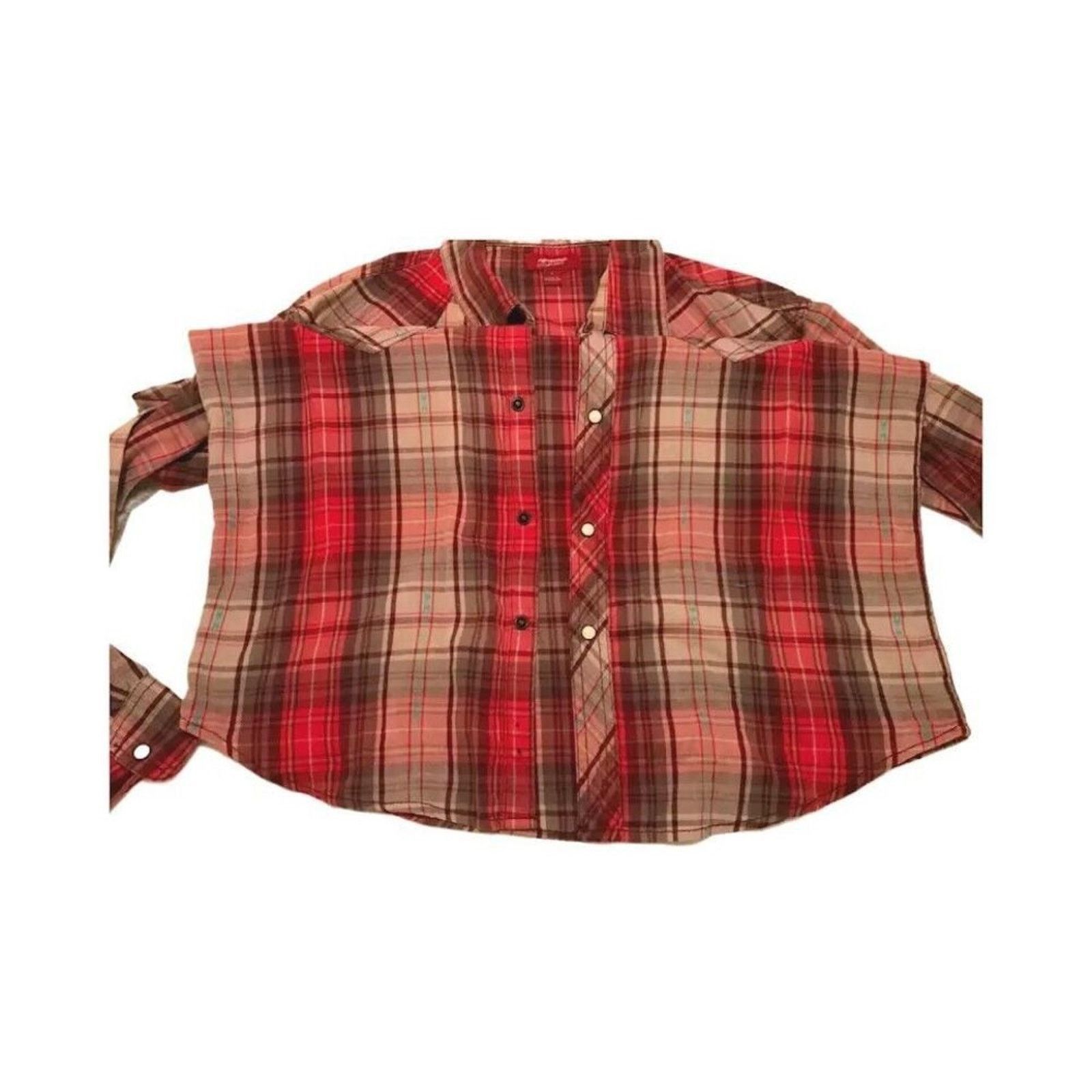 Arizona Jean Co. Arizona Jeans Men's Shirt L Plaid Red Beige Grey Long Sleeve Size US L / EU 52-54 / 3 - 2 Thumbnail