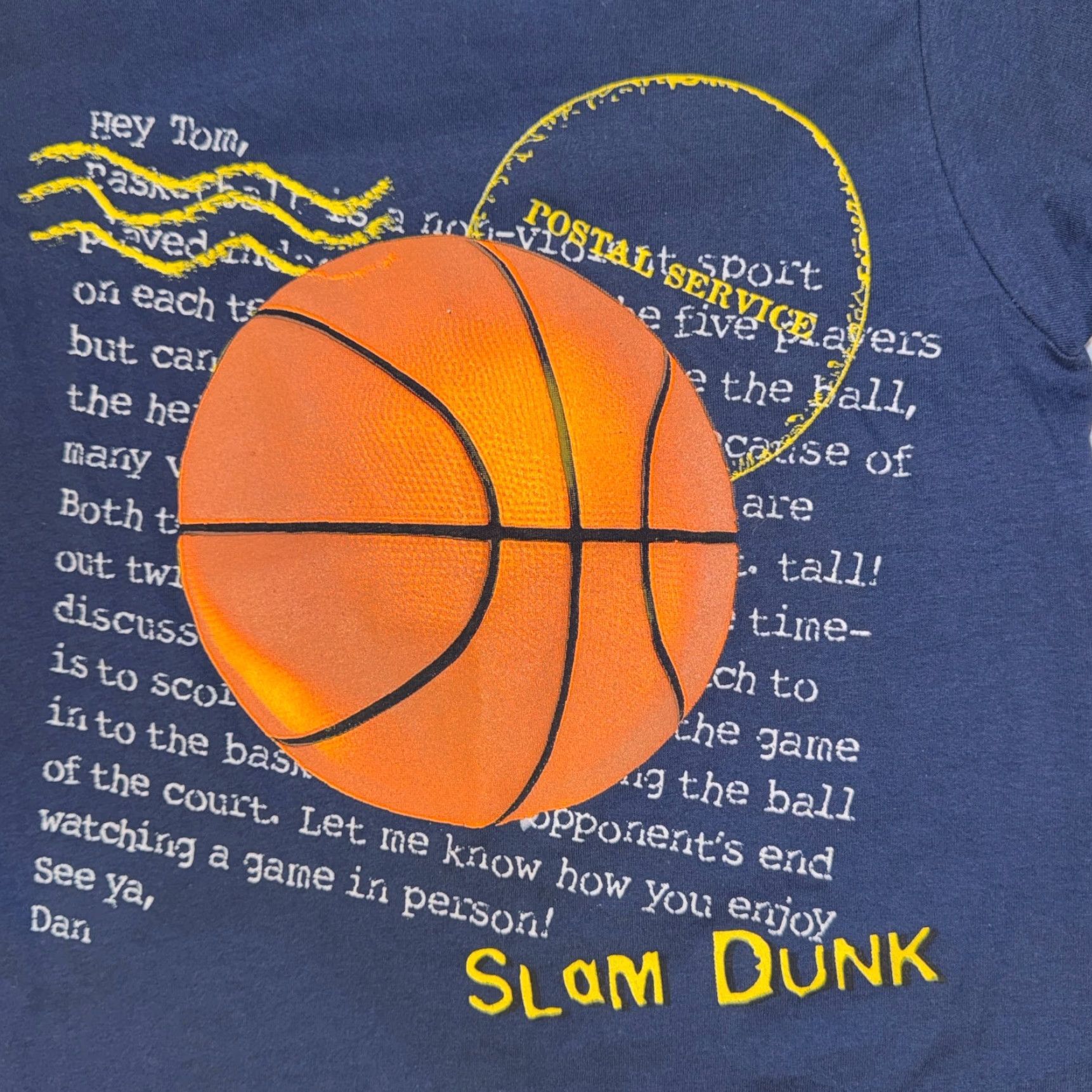Vintage VINTAGE Oneita PowerPro Slam Dunk Tshirt Logo Crew Neck Blue L Mens Short Sleeve Cotton Jersey 2000s Size US L / EU 52-54 / 3 - 2 Thumbnail