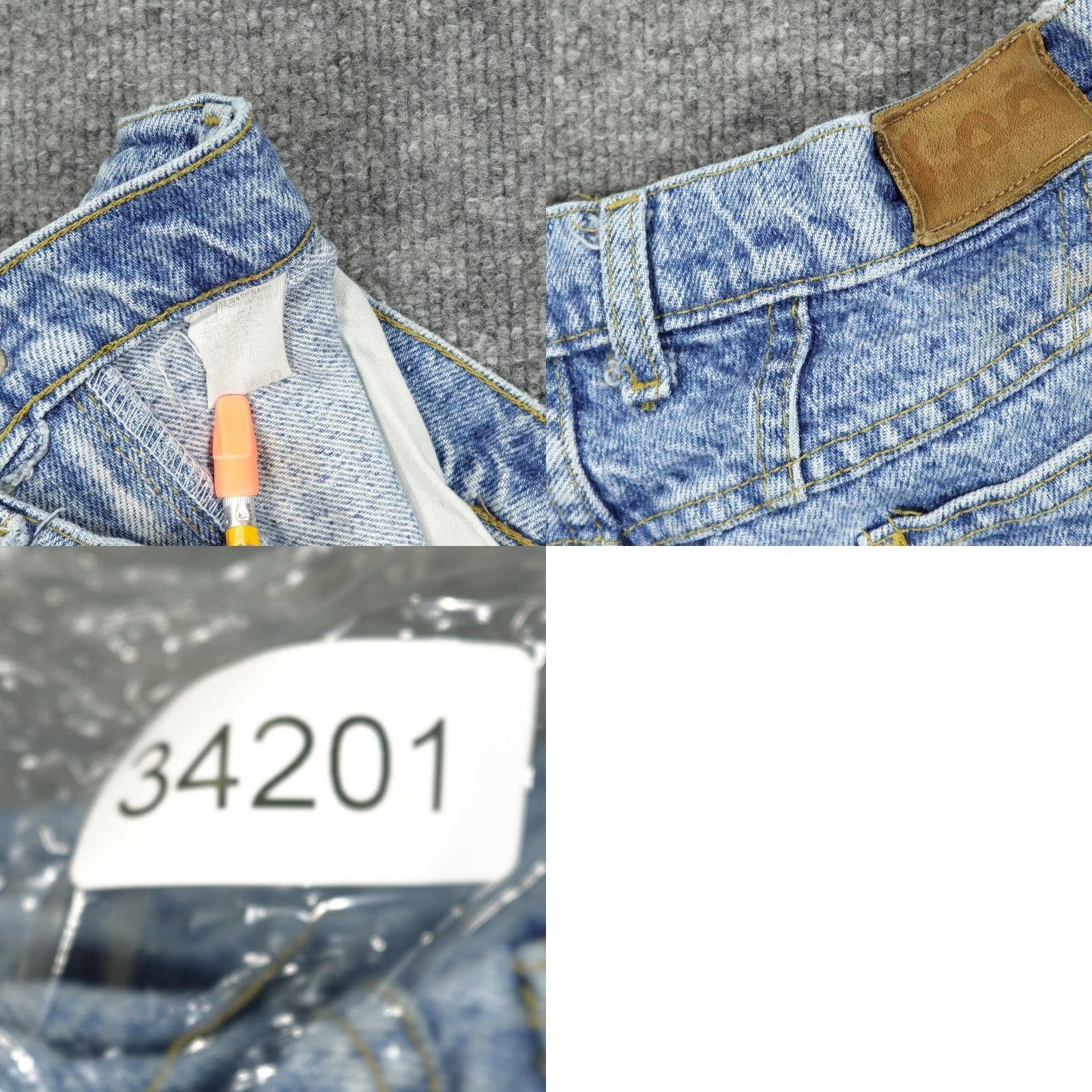 Lee VINTAGE Lee Jeans Womens 16 Light Wash High Rise Tapered Mom Denim 90s Stonewash Size 38" / US 16 / IT 52 - 8 Thumbnail
