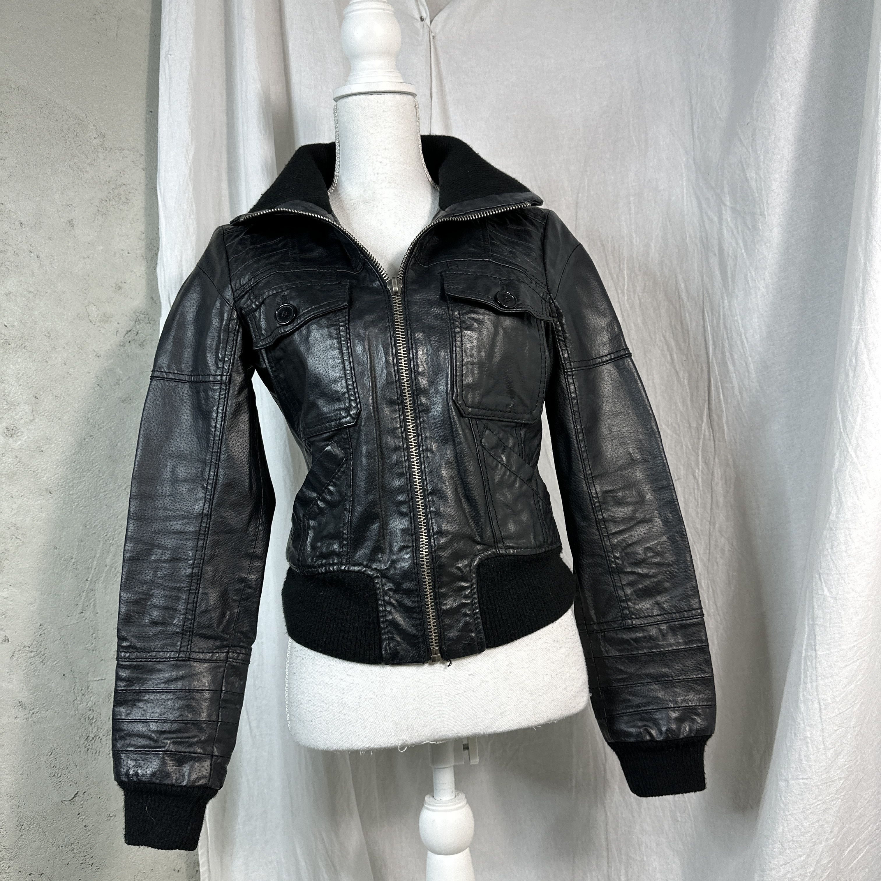 Vintage Vintage Avant-Garde Leather Jacket Size S / US 4 / IT 40 - 7 Thumbnail