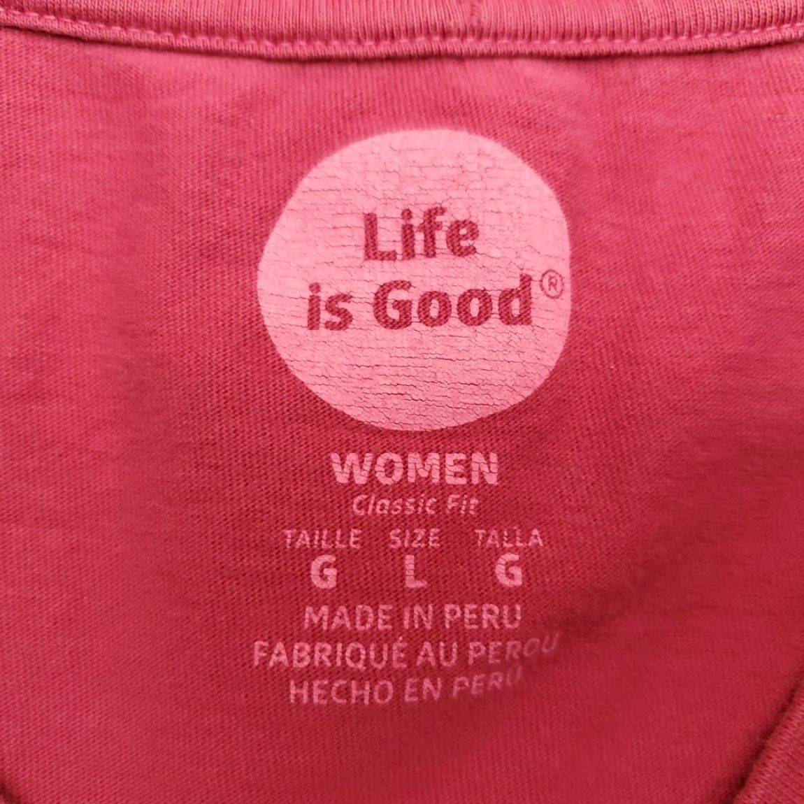 Life is Good Life is good Shirt Womens L Pink Classic Fit Nature Outdoor Best in Snow Dog TEE Size L / US 10 / IT 46 - 6 Thumbnail