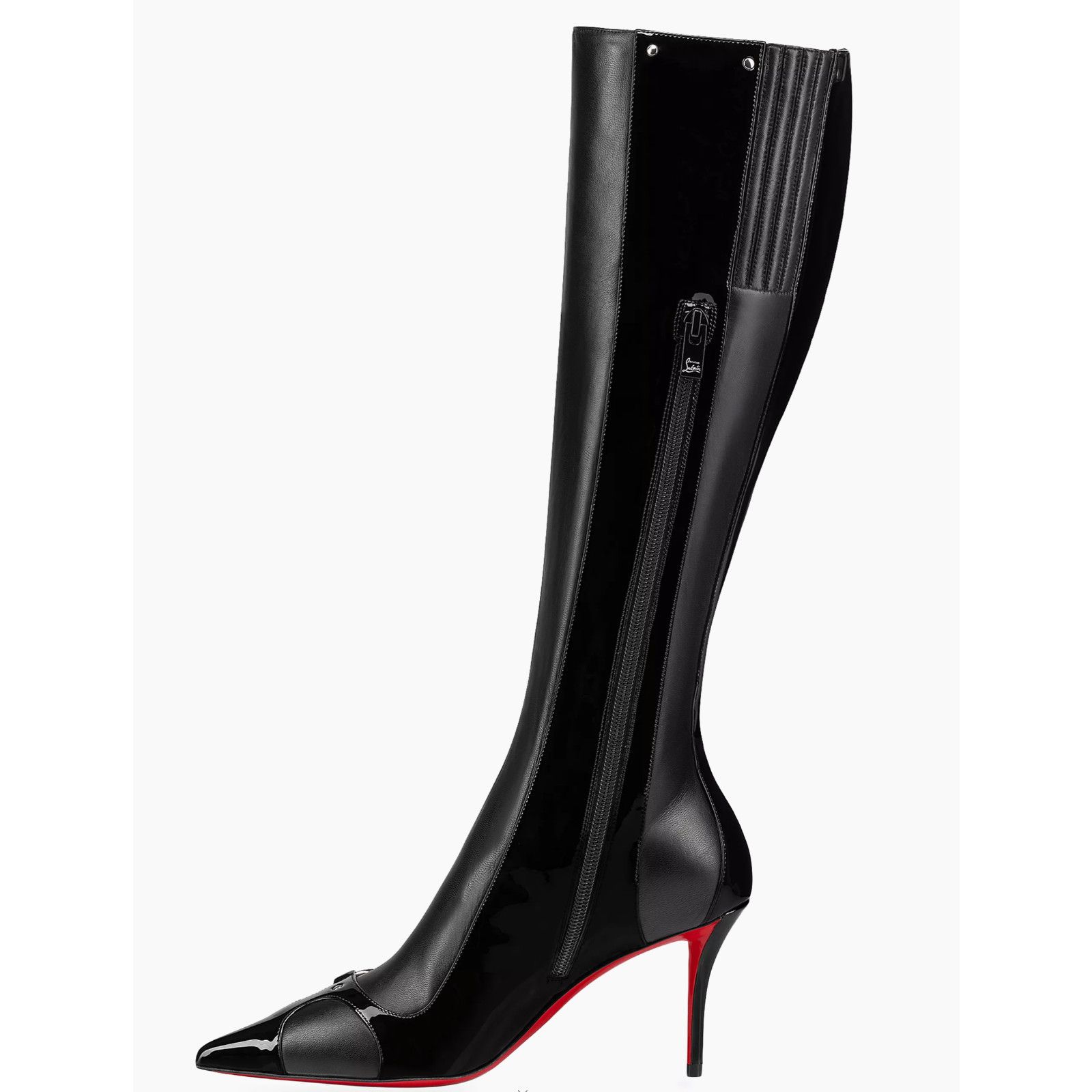 Christian Louboutin Christian Louboutin CL IN 90S Botta 80 Black Logo Leather Size US 8 / IT 38 - 10 Thumbnail