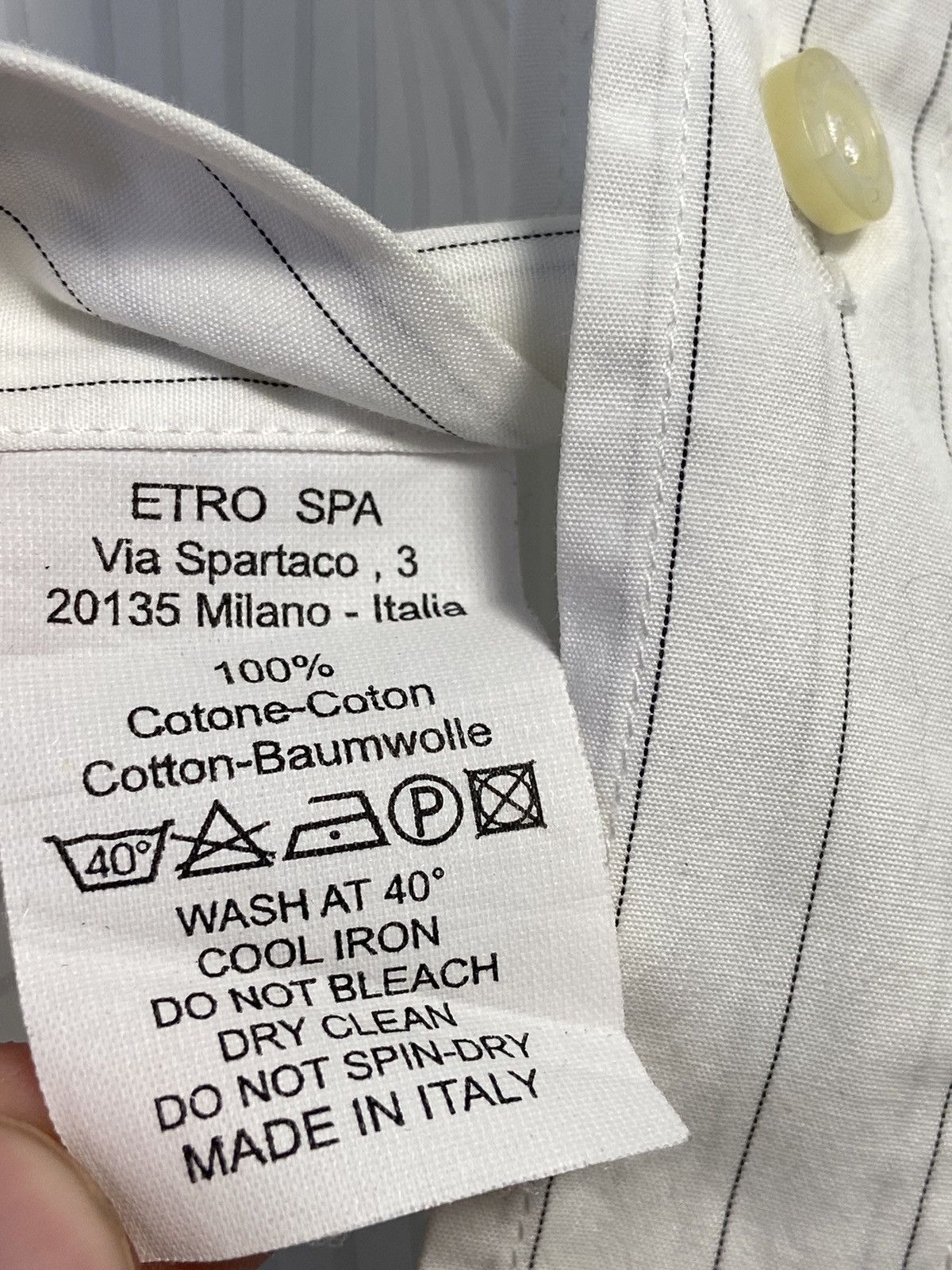 Etro Etro Milano Button up logo Size US L / EU 52-54 / 3 - 8 Thumbnail