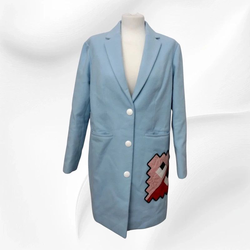 Iceberg Ice Play by Iceberg Baby Blue Pixel Art Coat Size L / US 10 / IT 46 - 1 Thumbnail