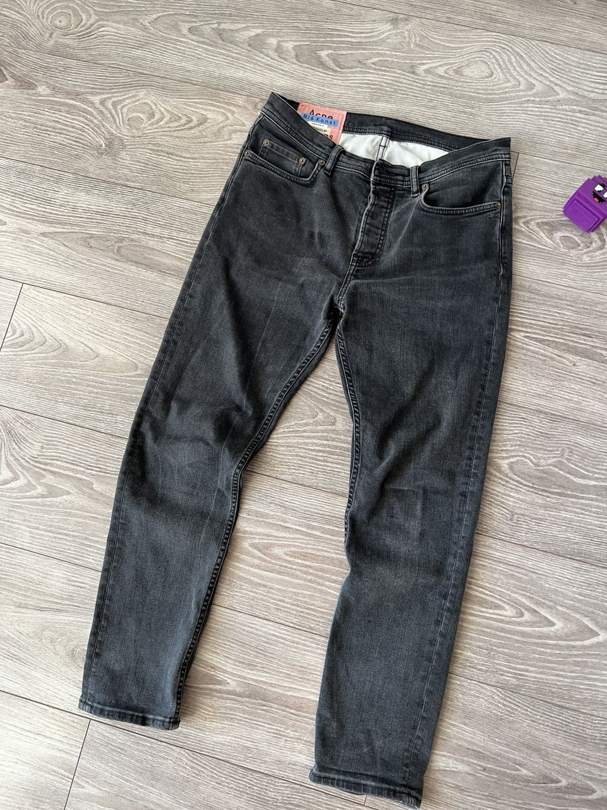 Acne Studios Acne Studios Bla Konst Stockholm River Used Black Men Jeans Size US 32 / EU 48 - 10 Thumbnail