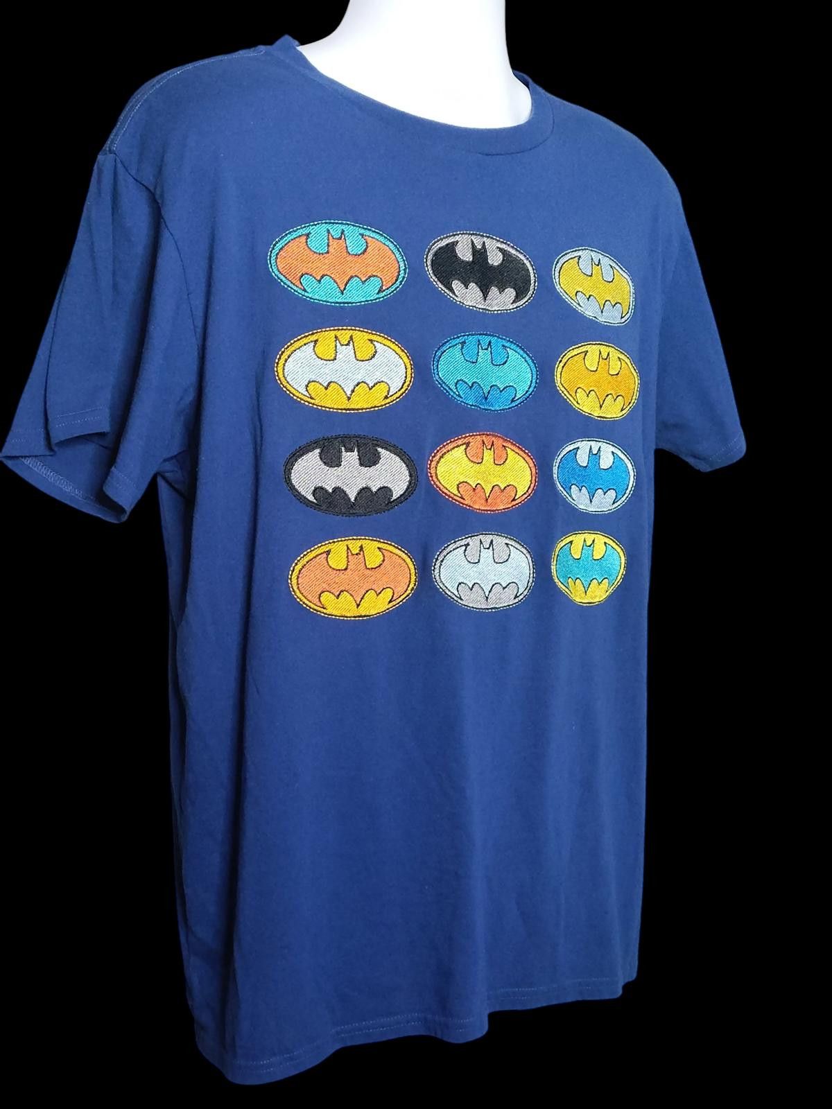 DC Comics Men's Blue Graphic Batman Logo T-Shirt Size US XL / EU 56 / 4 - 4 Thumbnail
