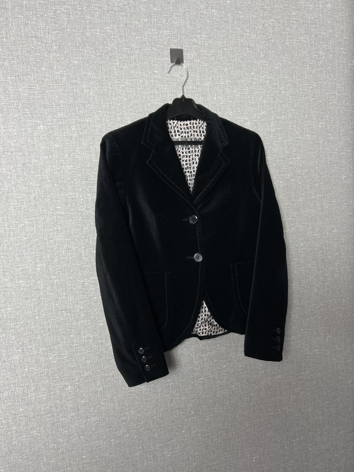 Max Mara Max Mara Black Velour Blazer Jacket Size US4 Size S / US 4 / IT 40 - 6 Thumbnail