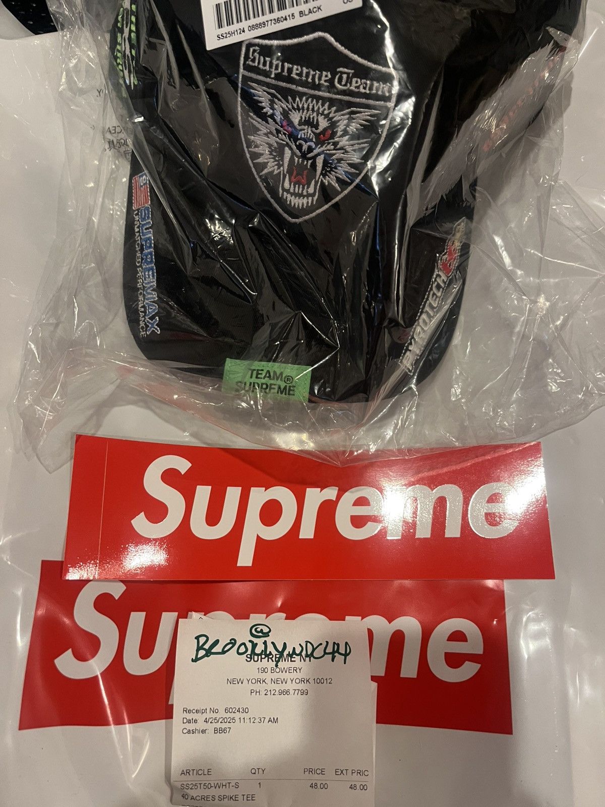 Supreme SS 25 Supreme Racing Team 6 Panel Black Size ONE SIZE - 2 Thumbnail
