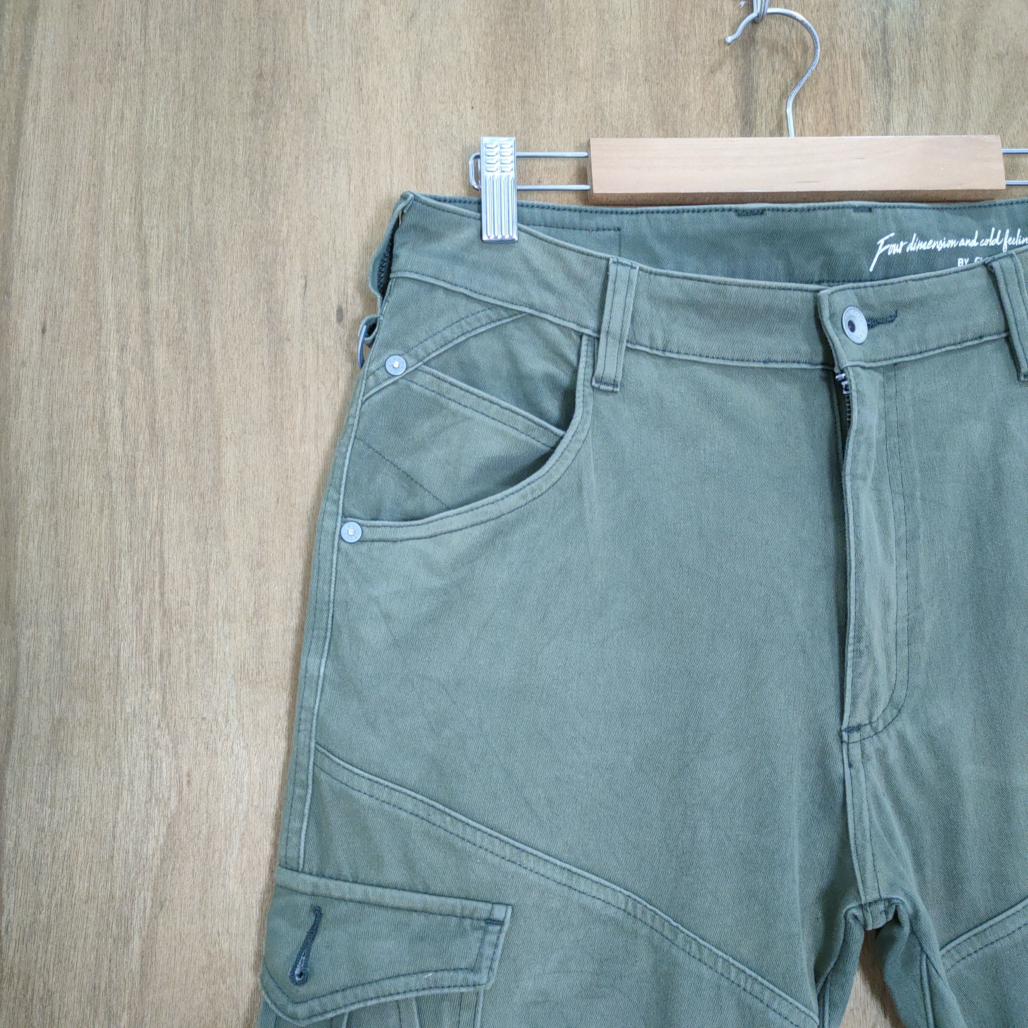 Japanese Brand FIELDCORE GREEN CARGO PANTS Size US 32 / EU 48 - 5 Thumbnail