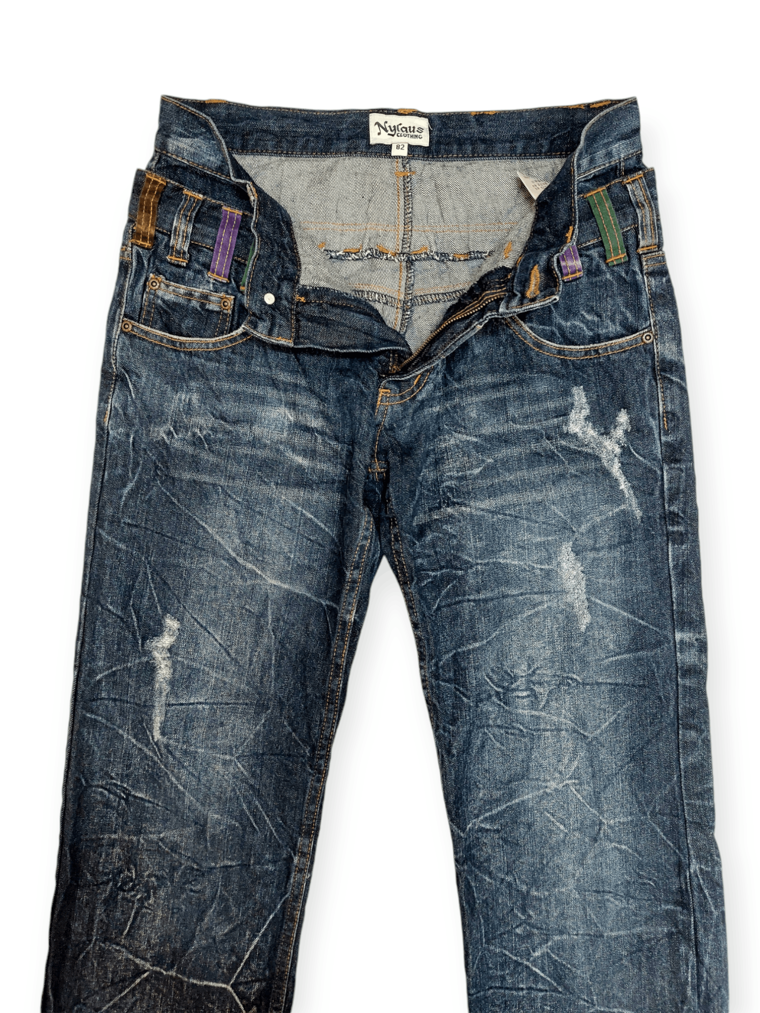 Japanese Brand Nylaus Double Waist Denim Size US 30 / EU 46 - 5 Thumbnail