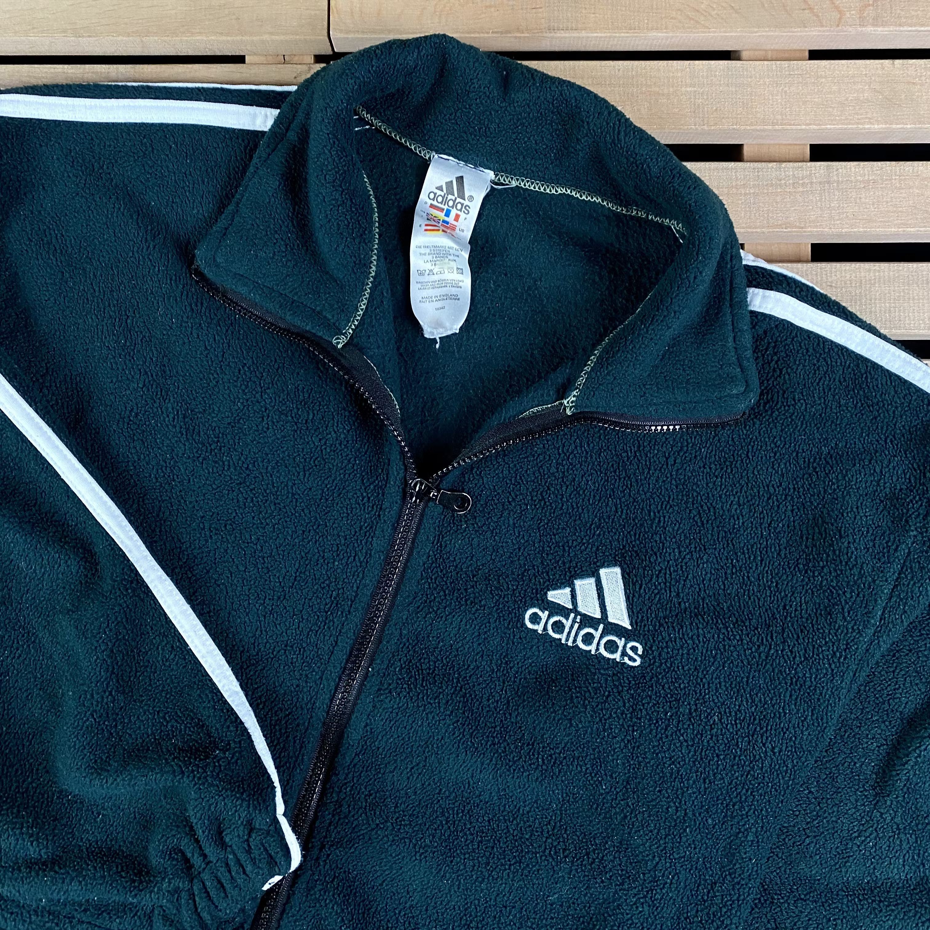 Adidas × Vintage Mens Fleece Bomber Jacket Adidas Vintage Size M Size US M / EU 48-50 / 2 - 2 Thumbnail
