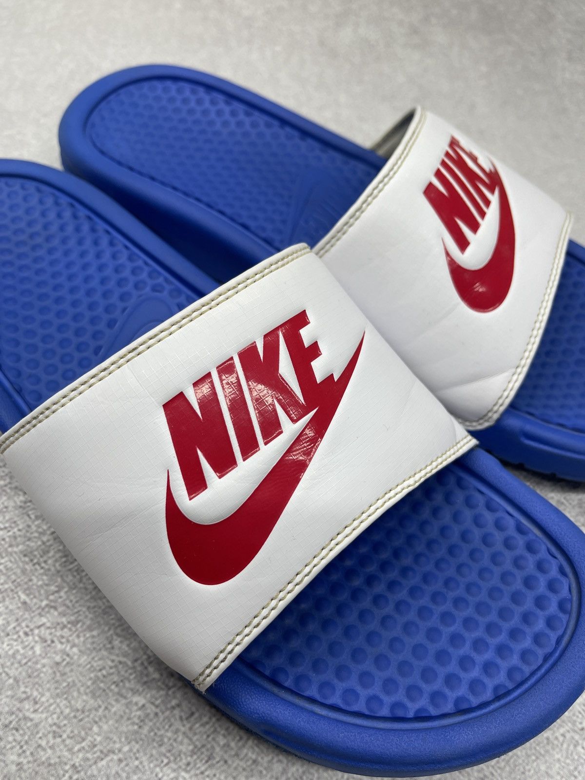 Nike Mens Nike Slides Flip Flops Blue/White Size 42.5 27cm Size US 9 / EU 42 - 3 Thumbnail
