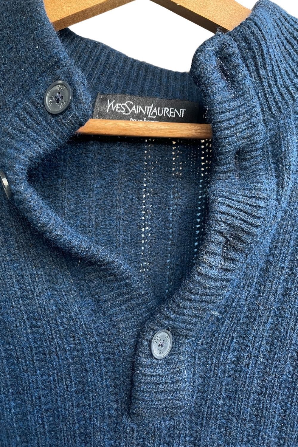 Vintage × Yves Saint Laurent Yves Saint Laurent Vintage Jumper Blue Size M-L Size US M / EU 48-50 / 2 - 3 Thumbnail