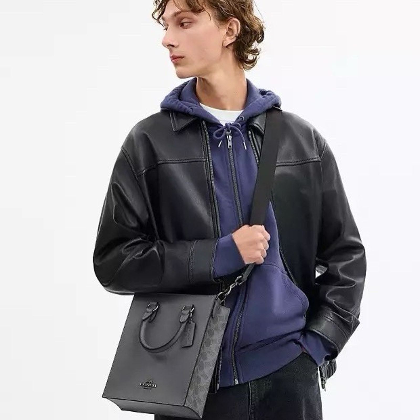 Coach NWT Coach Men's Dylan Tote Bag CCG37 Grey/Charcoal Size ONE SIZE - 9 Thumbnail