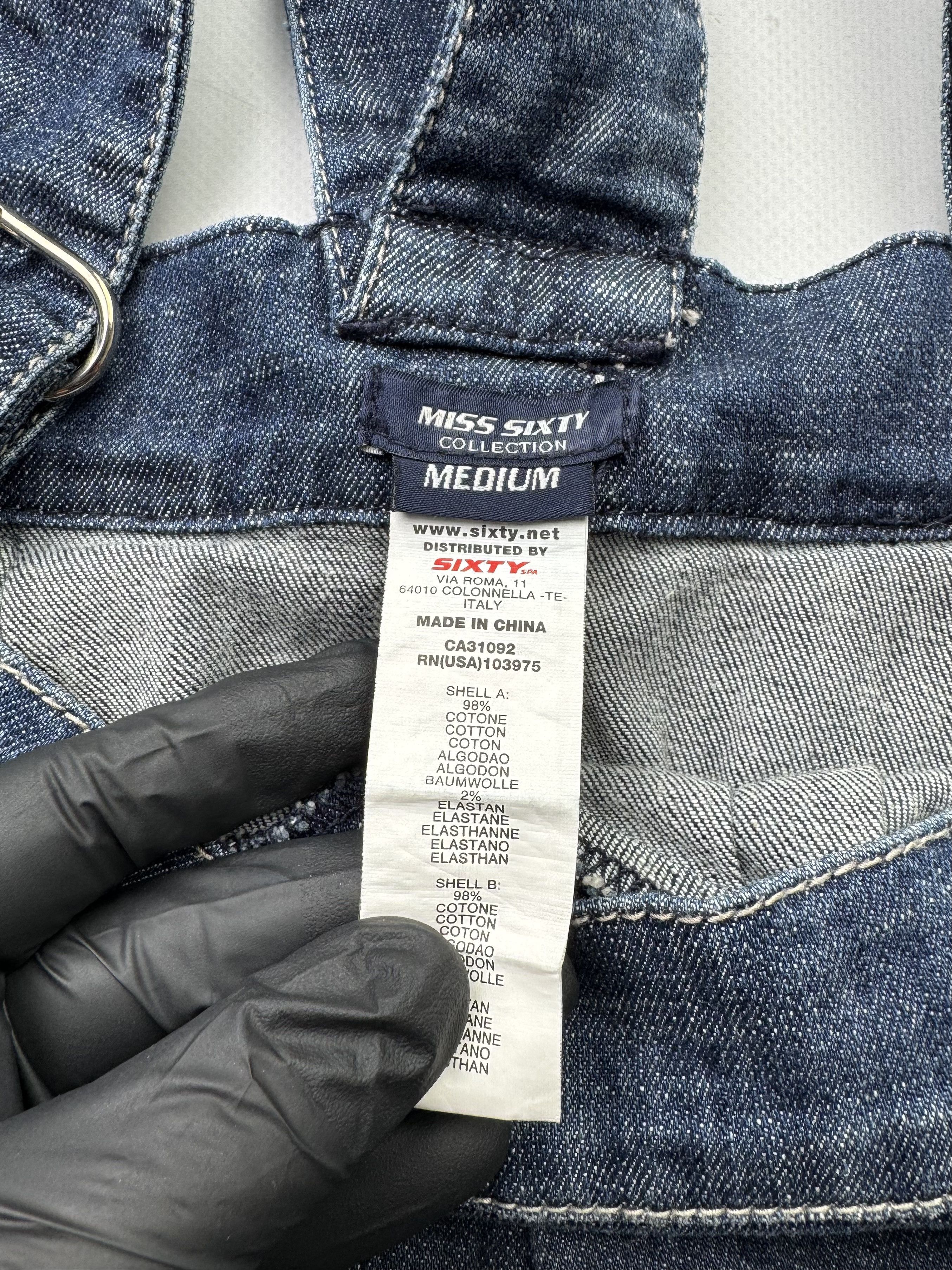 Miss Sixty Miss Sixty Vintage Denim Mini Dress (B185) Size M / US 6-8 / IT 42-44 - 6 Thumbnail