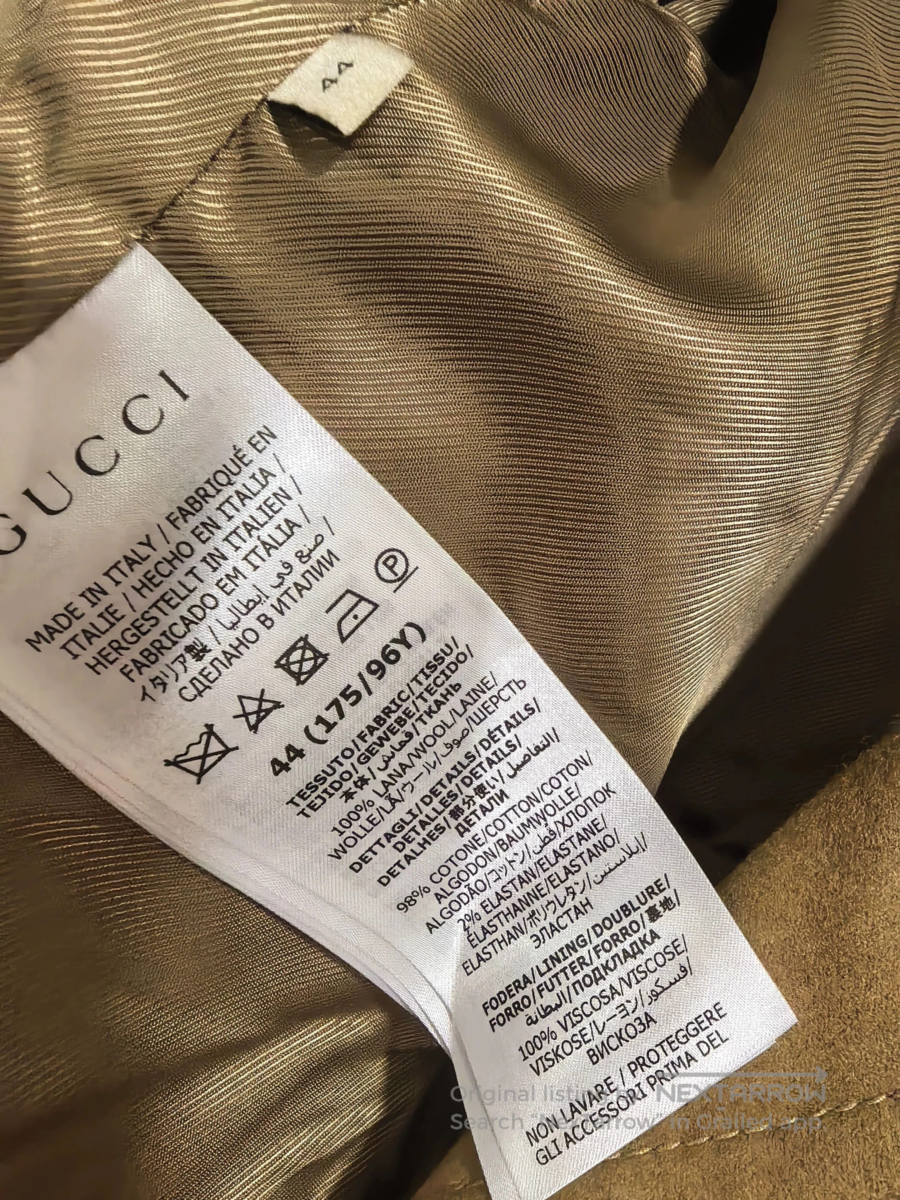 Gucci Gucci Women's Wool Short Sleeve Blazer. Size M / US 6-8 / IT 42-44 - 5 Thumbnail