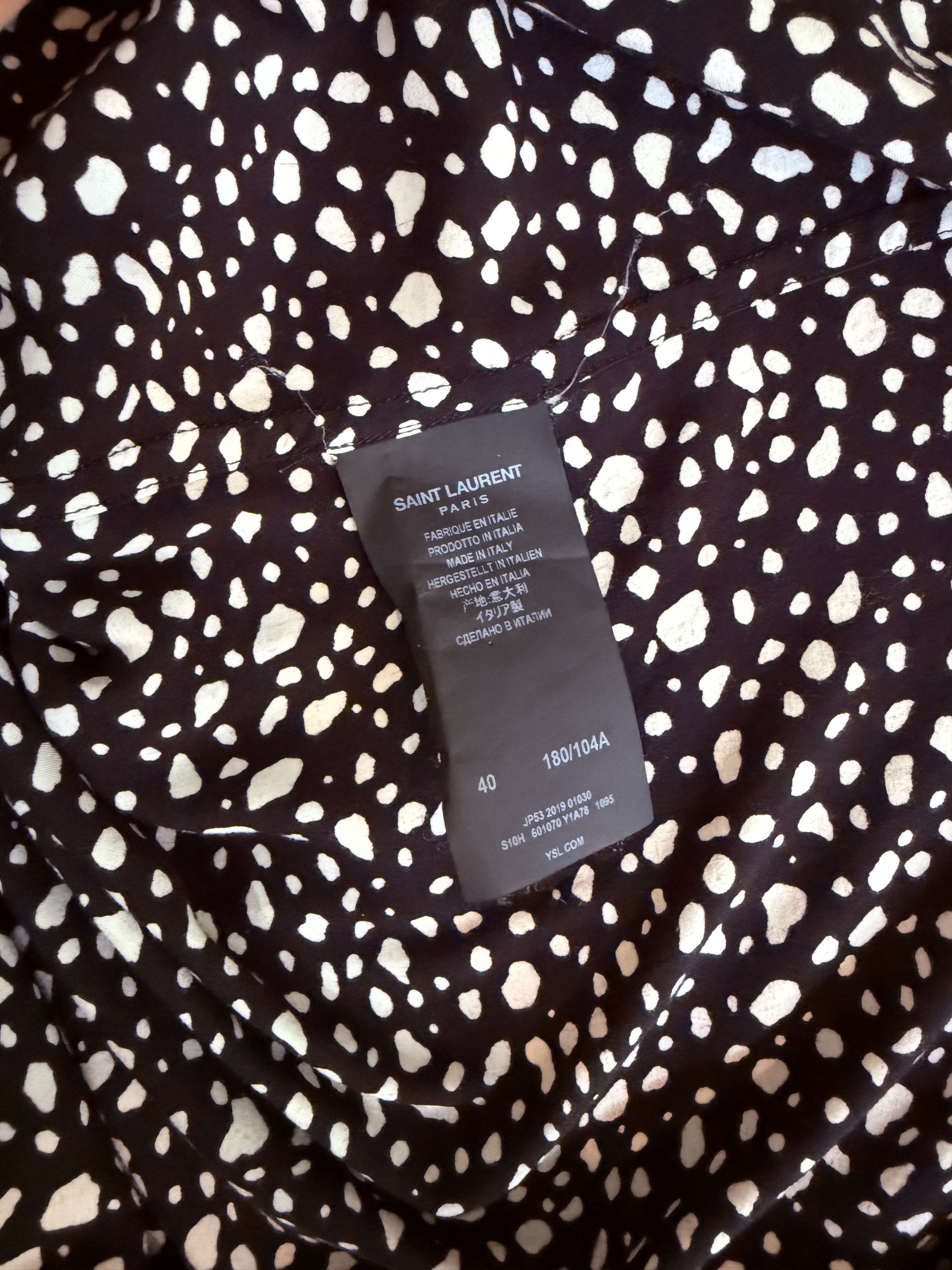 Saint Laurent Paris Saint Laurent Spotted Silk Shirt Size US S / EU 44-46 / 1 - 8 Thumbnail