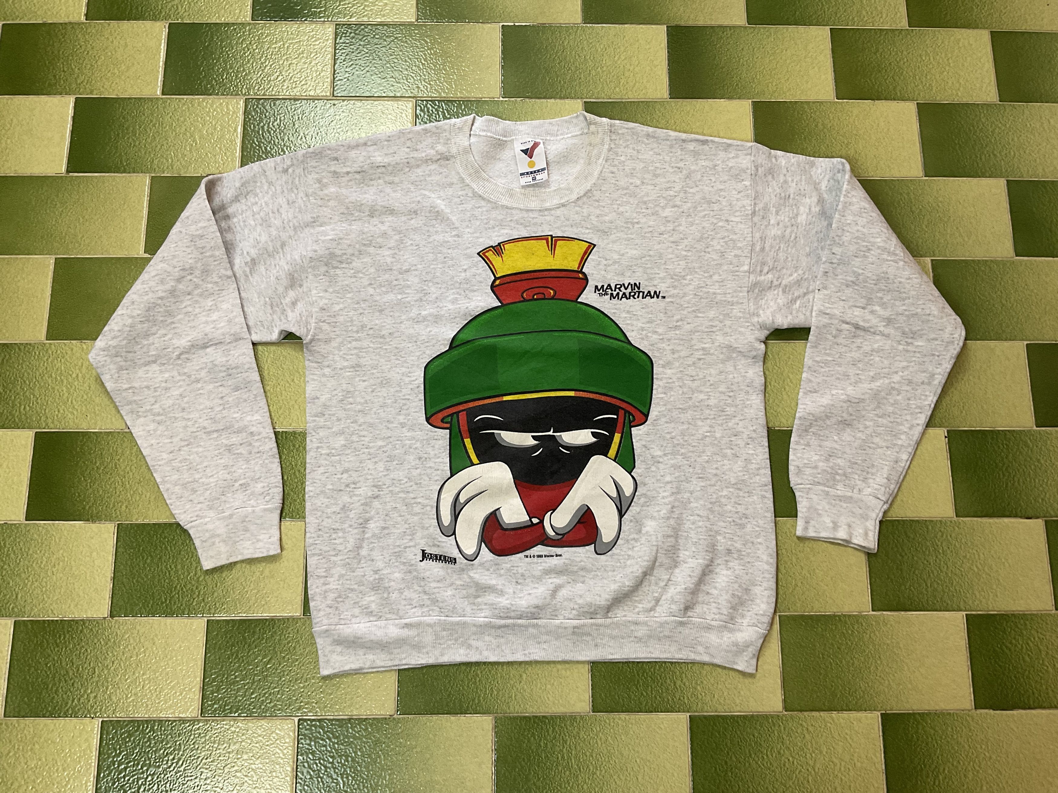 Cartoon Network Vintage 1993 Marvin the Martian Sweatshirt Looney Tunes Sz M Size US M / EU 48-50 / 2 - 1 Thumbnail