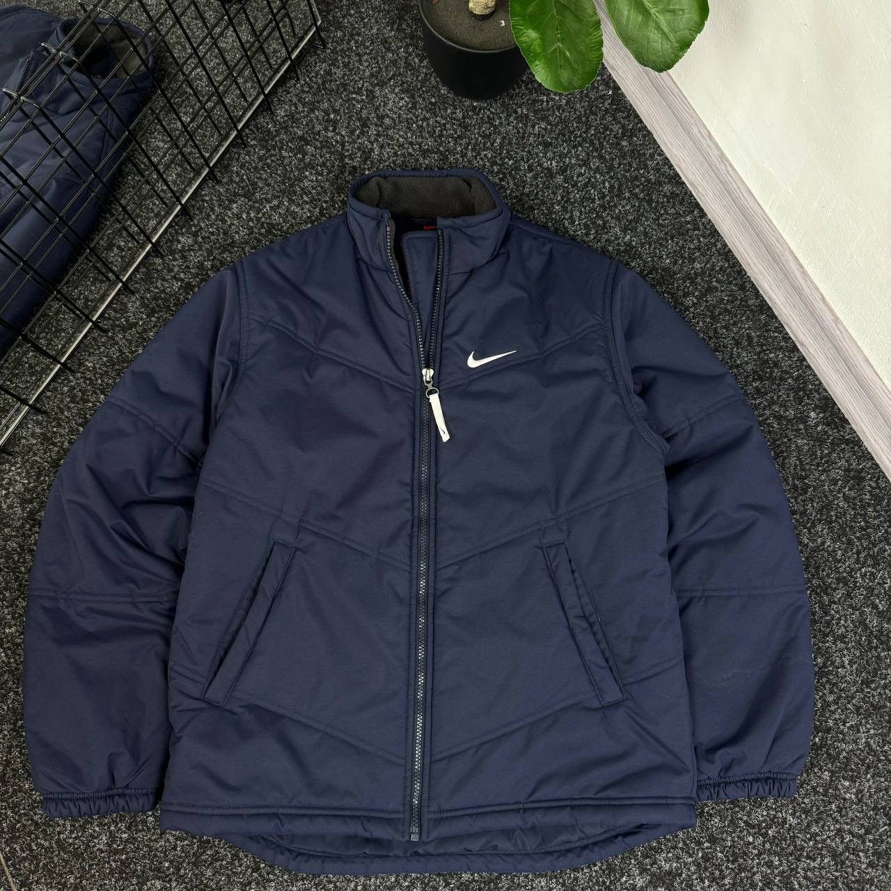 Nike Nike vintage jacket mini swoosh techwear navy blue boxy Size US S / EU 44-46 / 1 - 2 Thumbnail